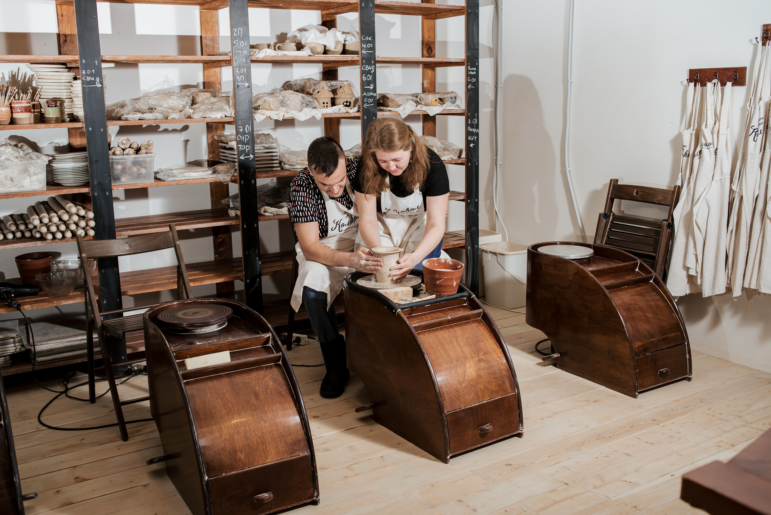 Семейная фотосессия в гончарной мастерской. Фотограф Екатерина Шереметова Ижевск Сарапул Воткинск
