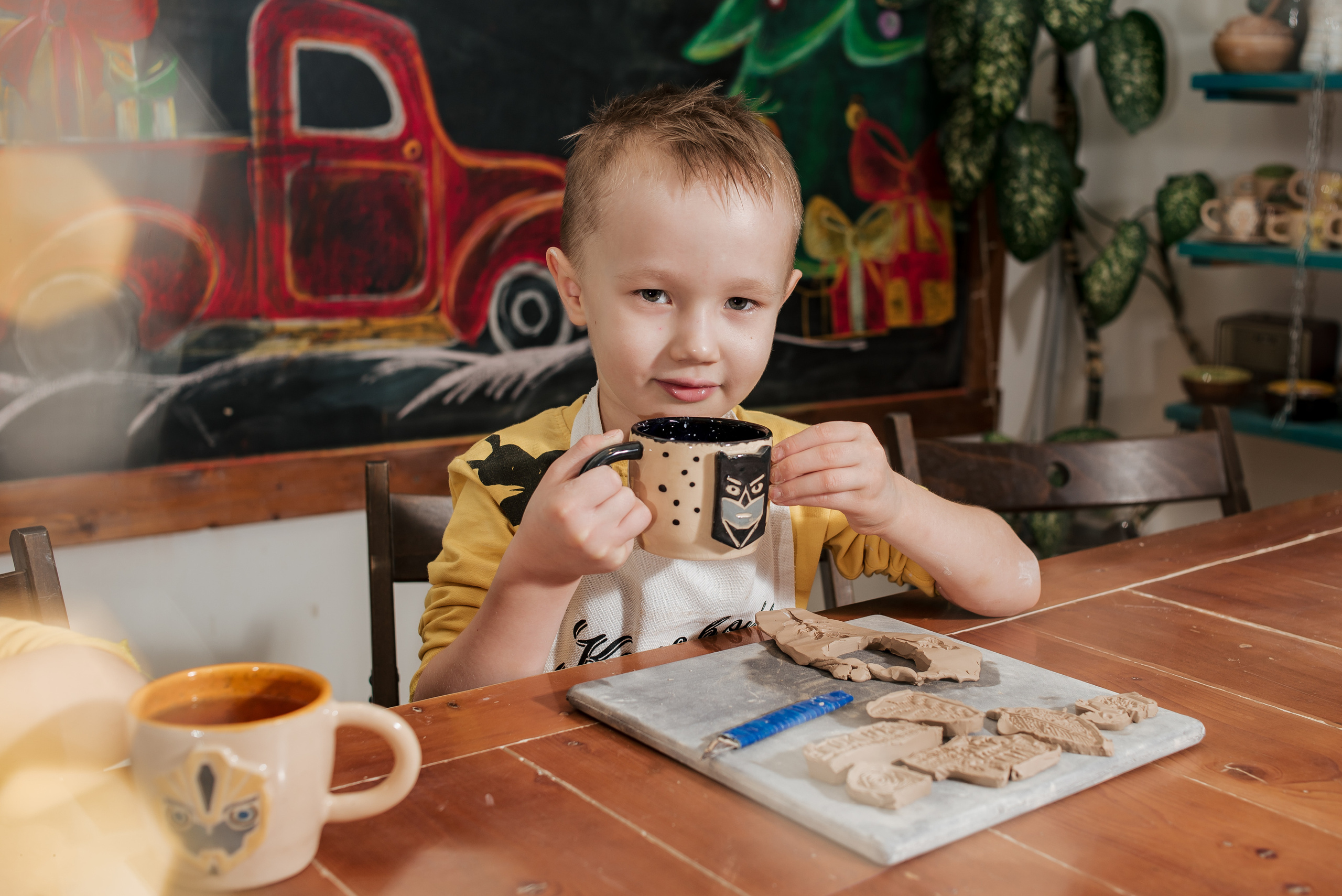 Семейная фотосессия в гончарной мастерской. Фотограф Екатерина Шереметова Ижевск Сарапул Воткинск