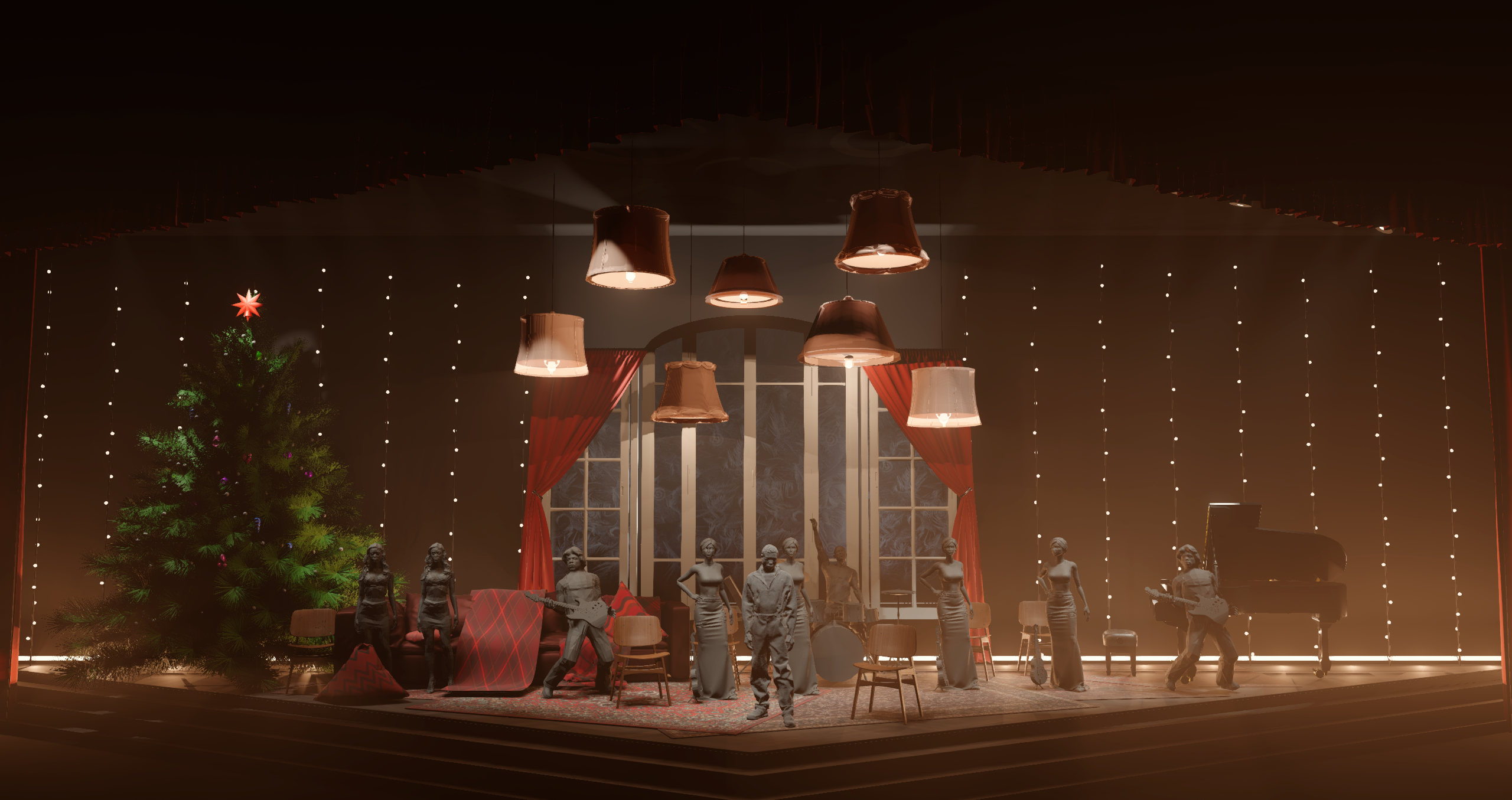 CHRISTMAS LAMPS. OOPS TEAM