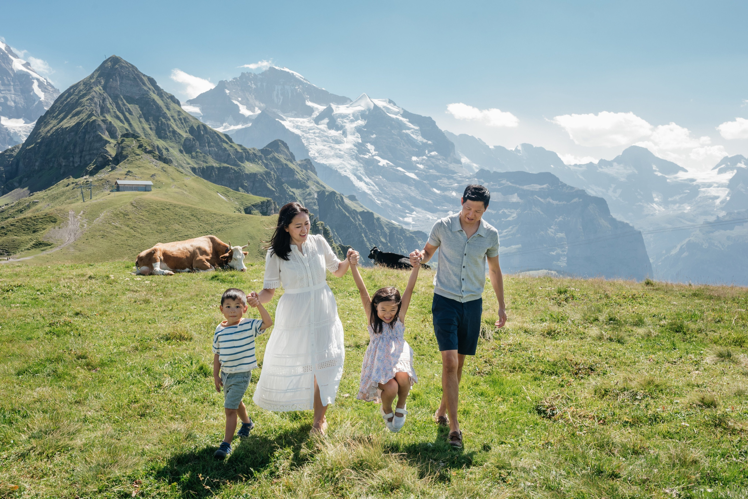 Dorothy, Richard, Zoe and Liam (Mannlichen). Photographer in Switzerland and Europe Anna Alekseenko