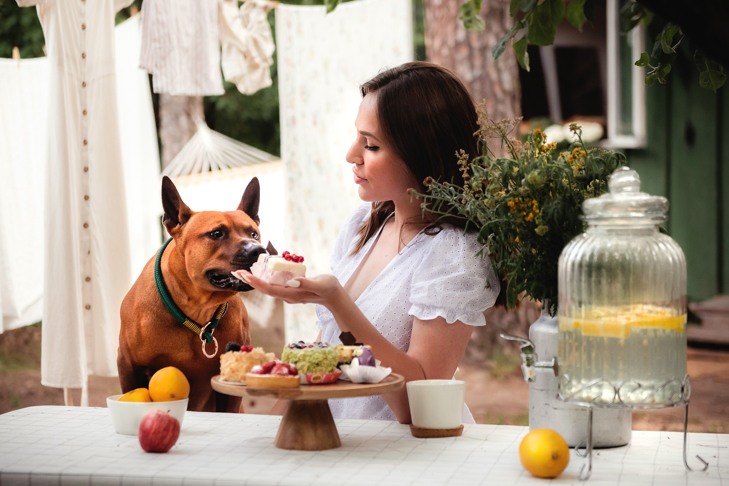 Оксана и Зевс на даче. Семейный Фотограф в Москве Ирина Хохлова