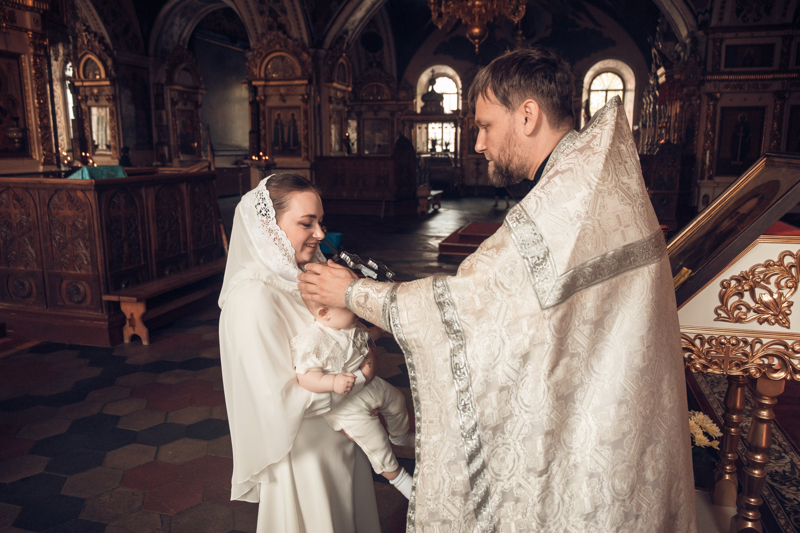 Таинство Крещения Ивана. Борисо-Глебский кафедральный собор. Семейный фотограф в Рязани и Рязанской области
