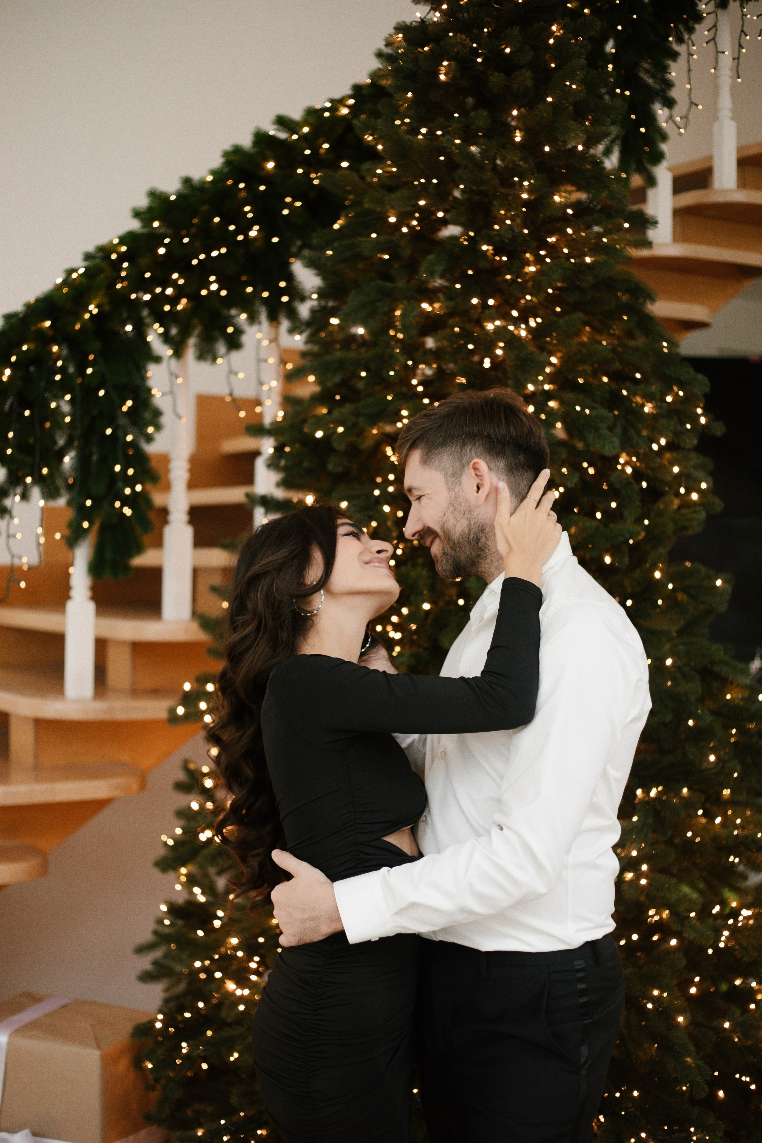 Новогодняя фотосессия для пары. Свадебный и семейный фотограф Анастасия Романова в Москве и Московской области