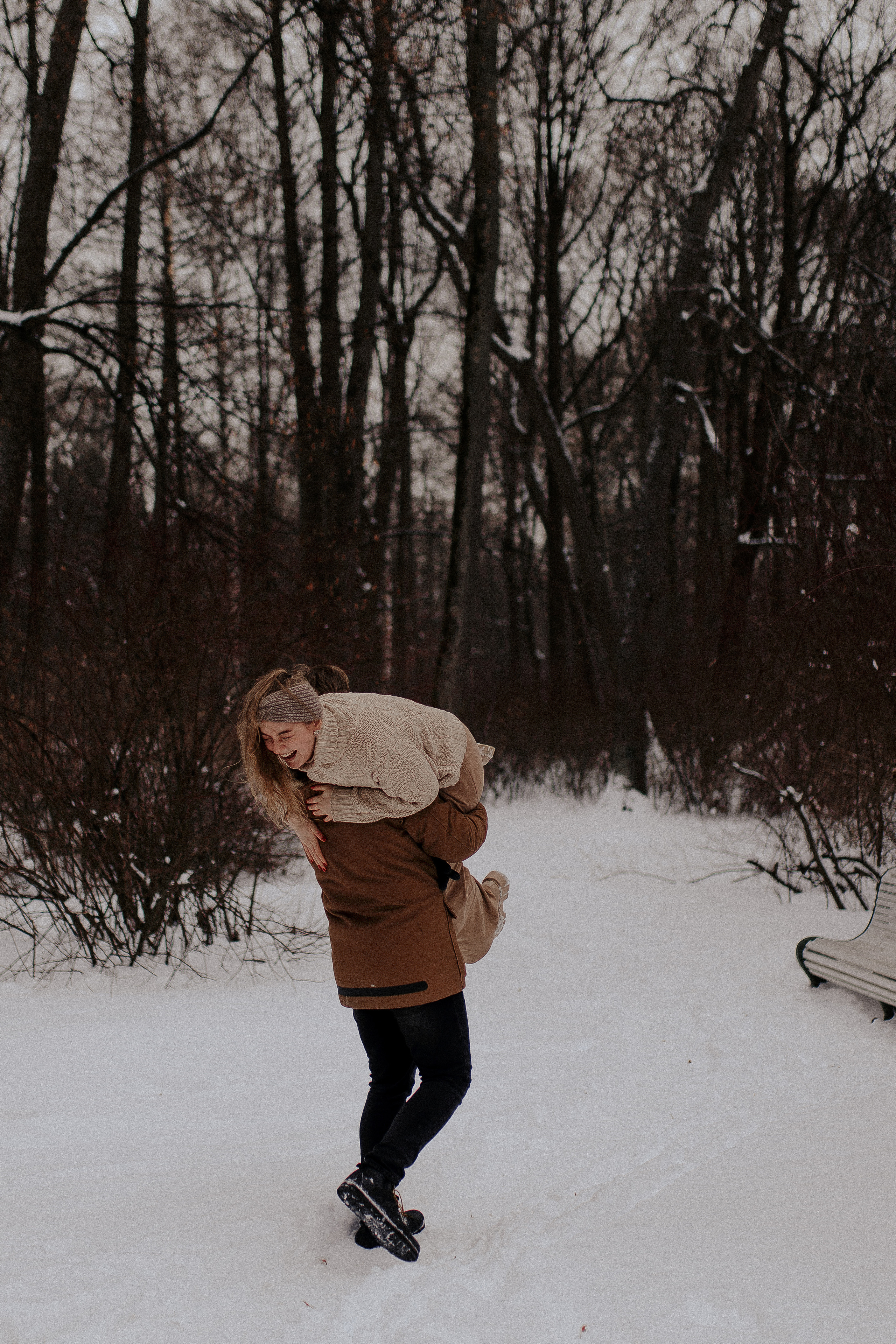 Зимняя съемка для пары. Фотограф в Санкт-Петербурге Лиза Семченкова