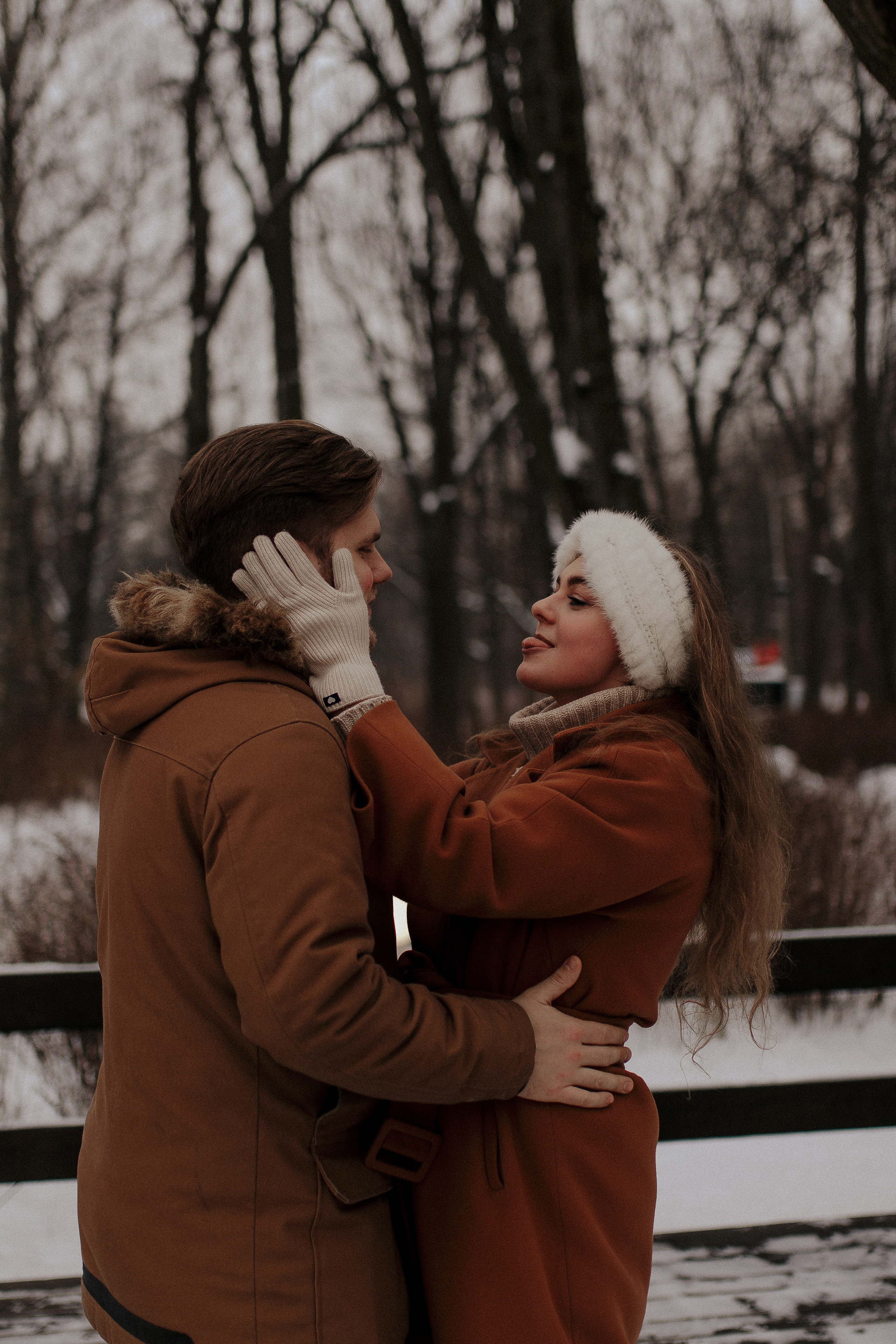 Зимняя съемка для пары. Фотограф в Санкт-Петербурге Лиза Семченкова