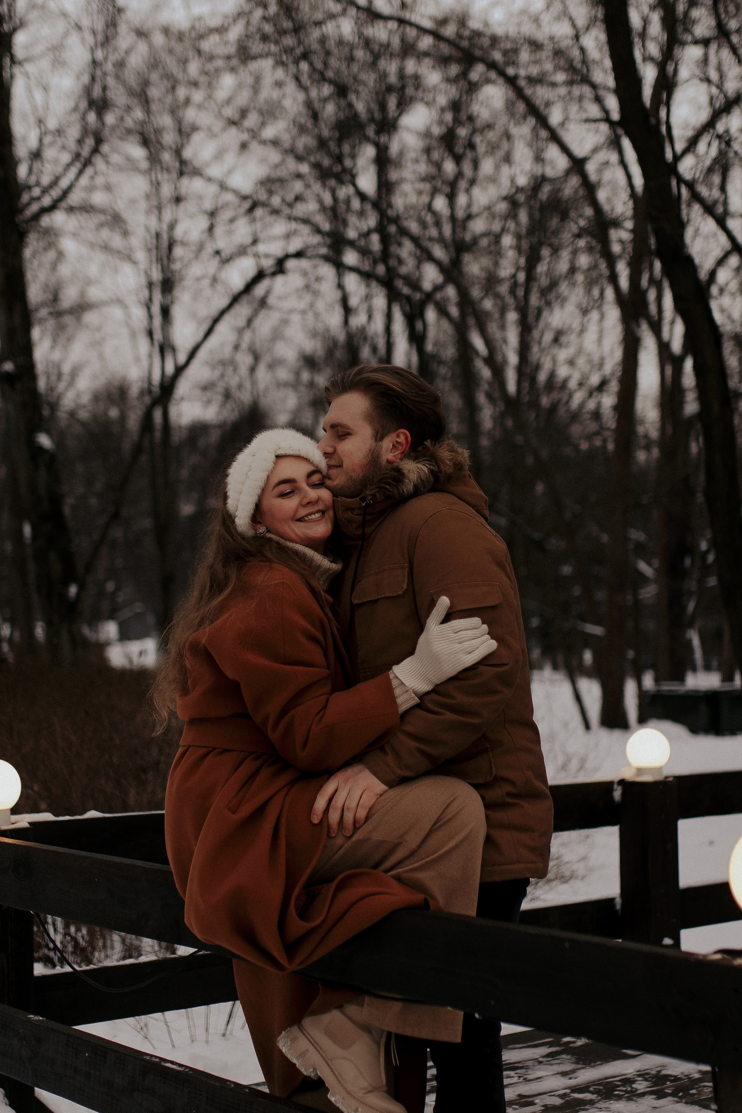 Зимняя съемка для пары. Фотограф в Санкт-Петербурге Лиза Семченкова