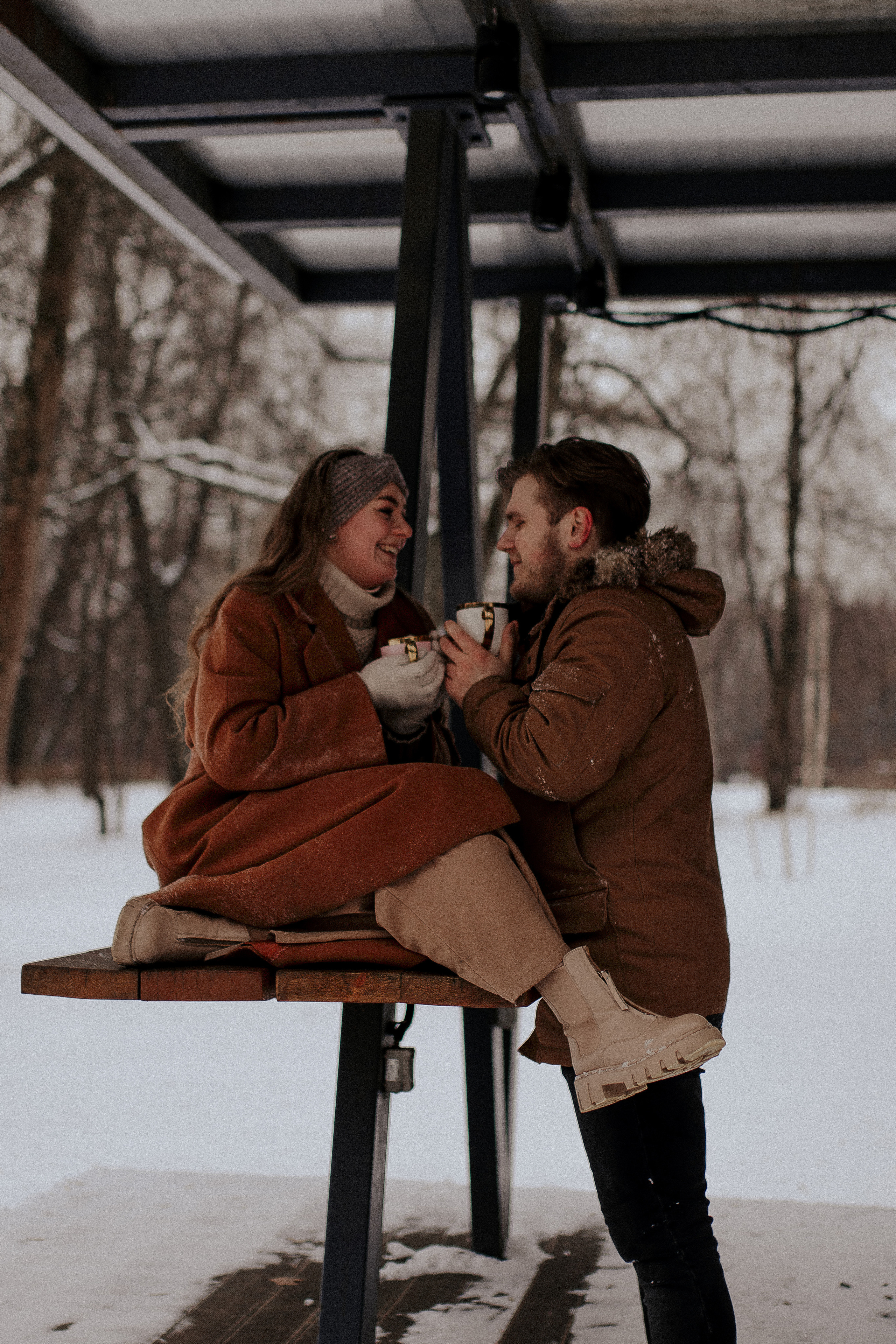 Зимняя съемка для пары. Фотограф в Санкт-Петербурге Лиза Семченкова