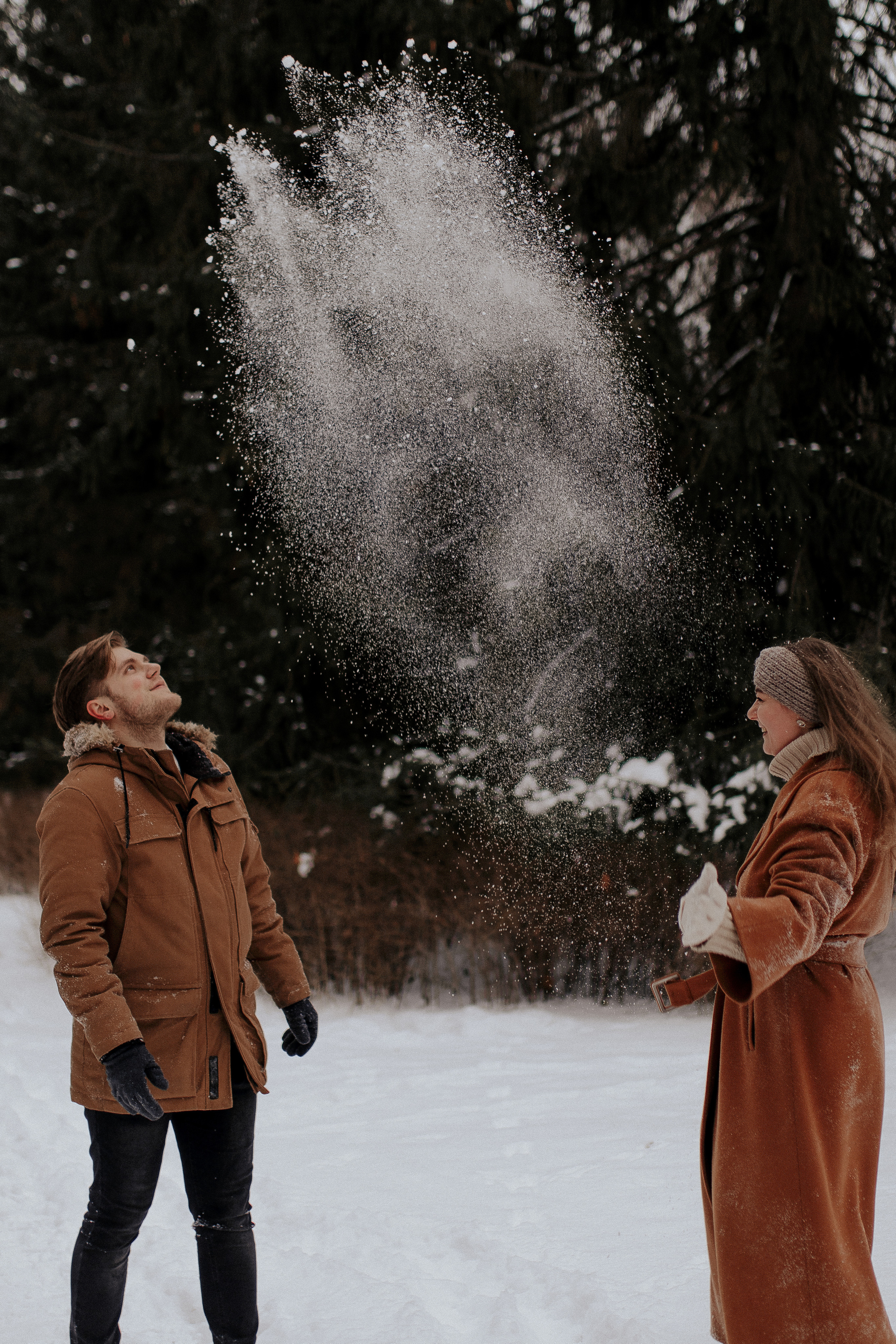 Зимняя съемка для пары. Фотограф в Санкт-Петербурге Лиза Семченкова