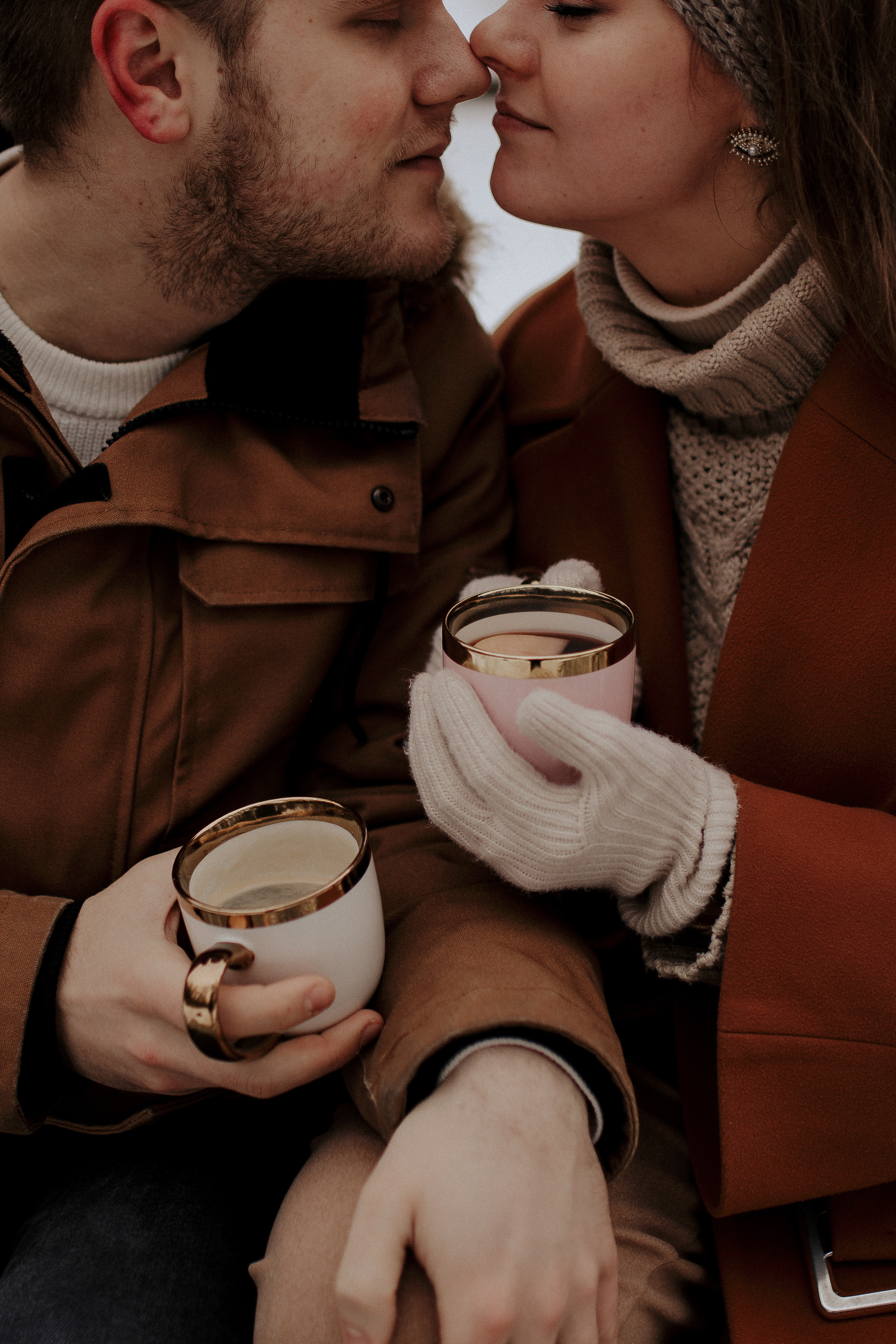 Зимняя съемка для пары. Фотограф в Санкт-Петербурге Лиза Семченкова