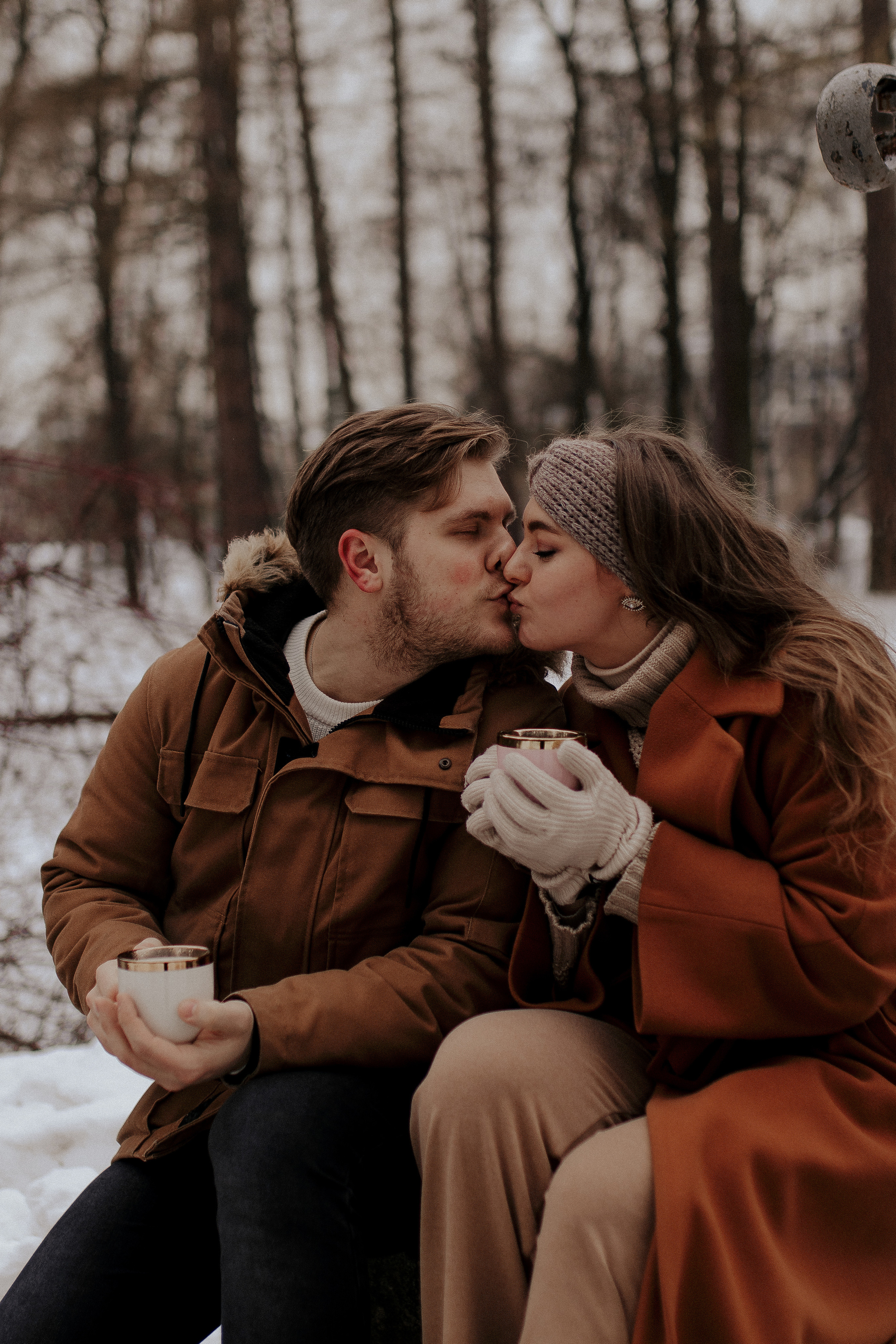 Зимняя съемка для пары. Фотограф в Санкт-Петербурге Лиза Семченкова