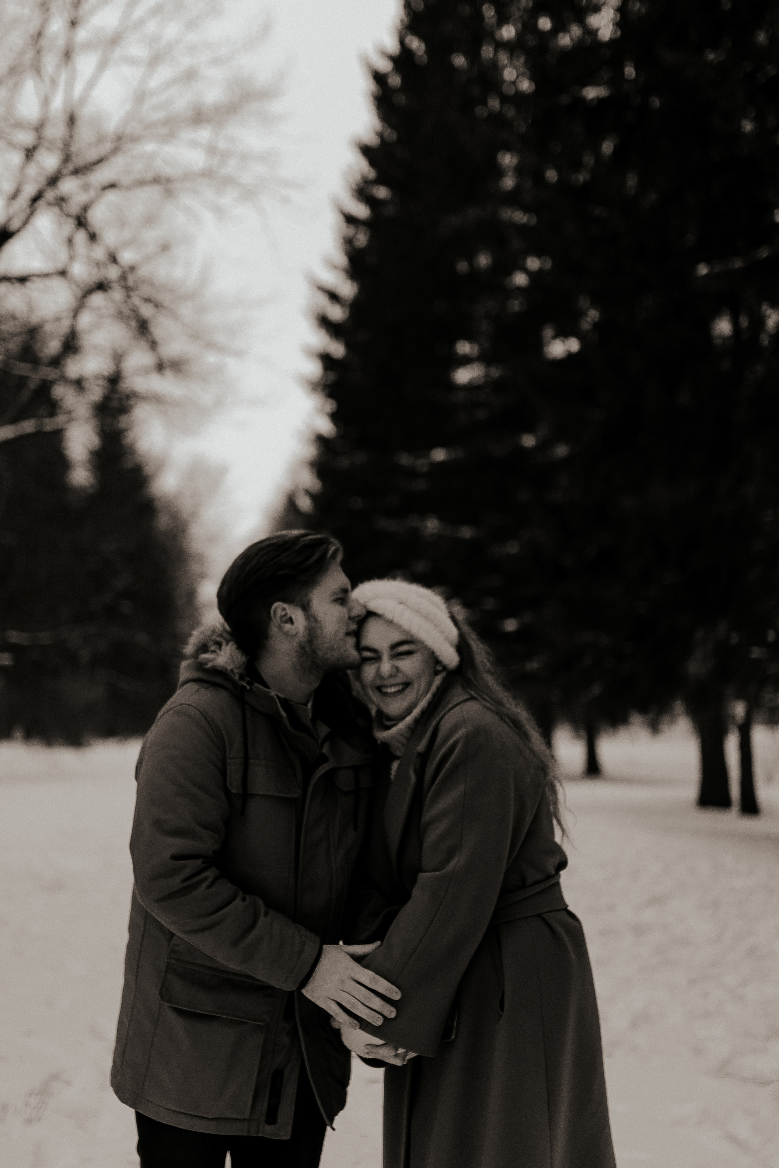 Зимняя съемка для пары. Фотограф в Санкт-Петербурге Лиза Семченкова