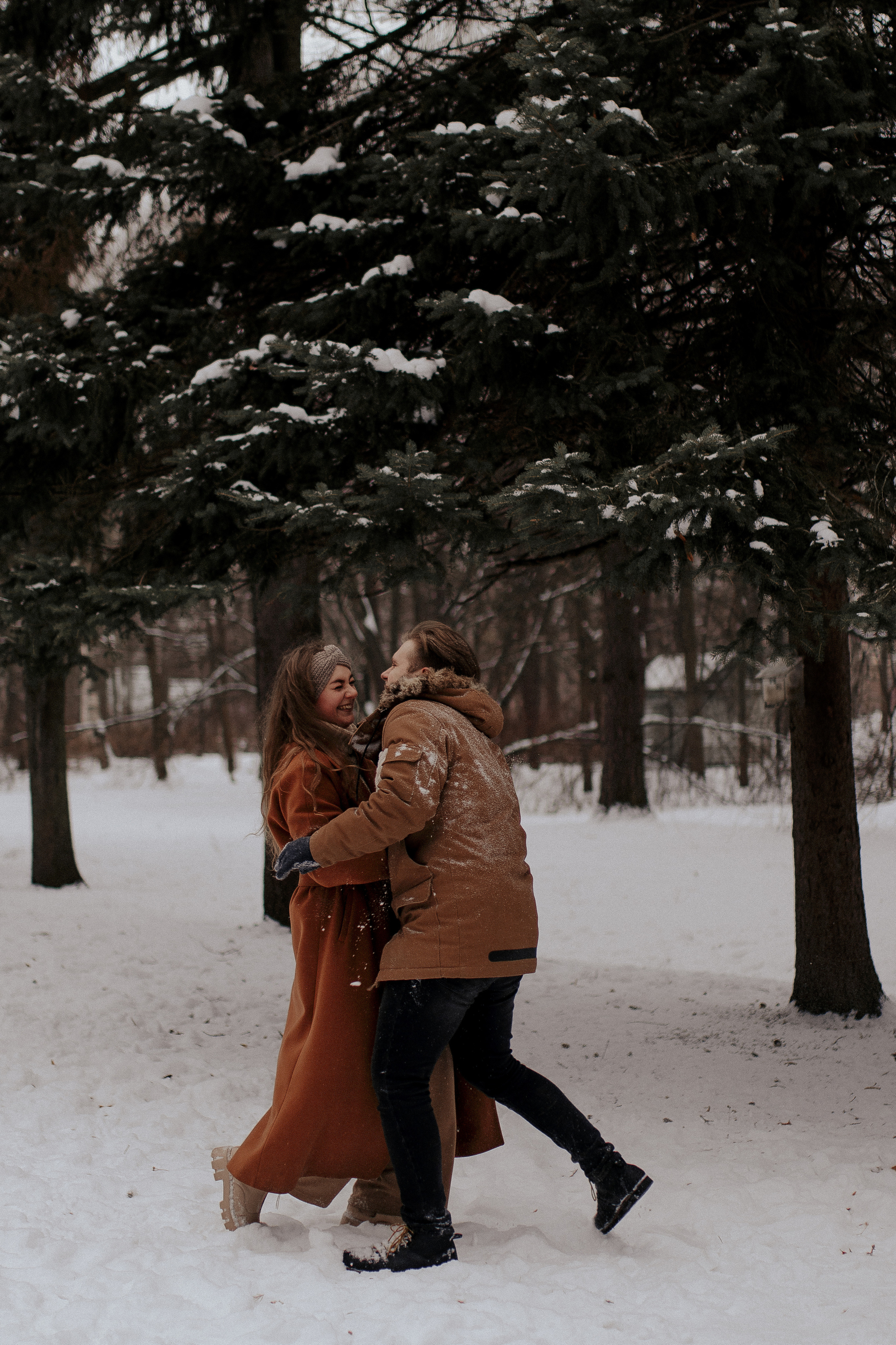 Зимняя съемка для пары. Фотограф в Санкт-Петербурге Лиза Семченкова