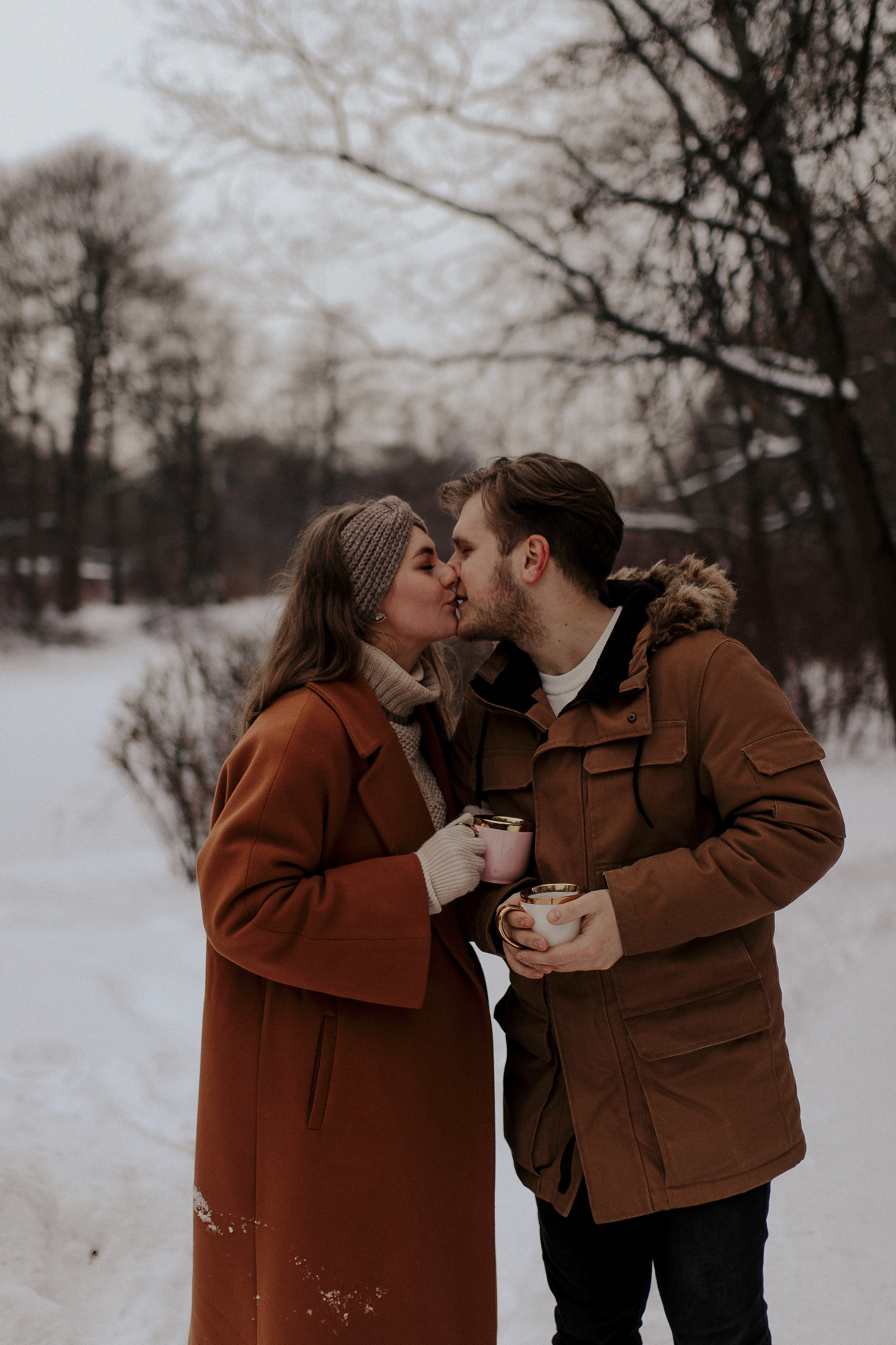 Зимняя съемка для пары. Фотограф в Санкт-Петербурге Лиза Семченкова