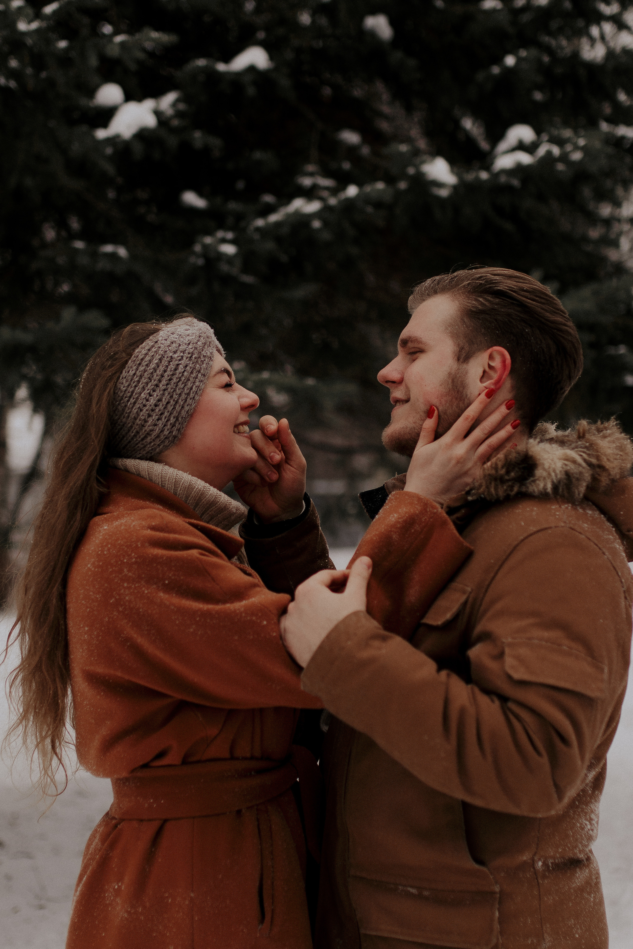 Зимняя съемка для пары. Фотограф в Санкт-Петербурге Лиза Семченкова