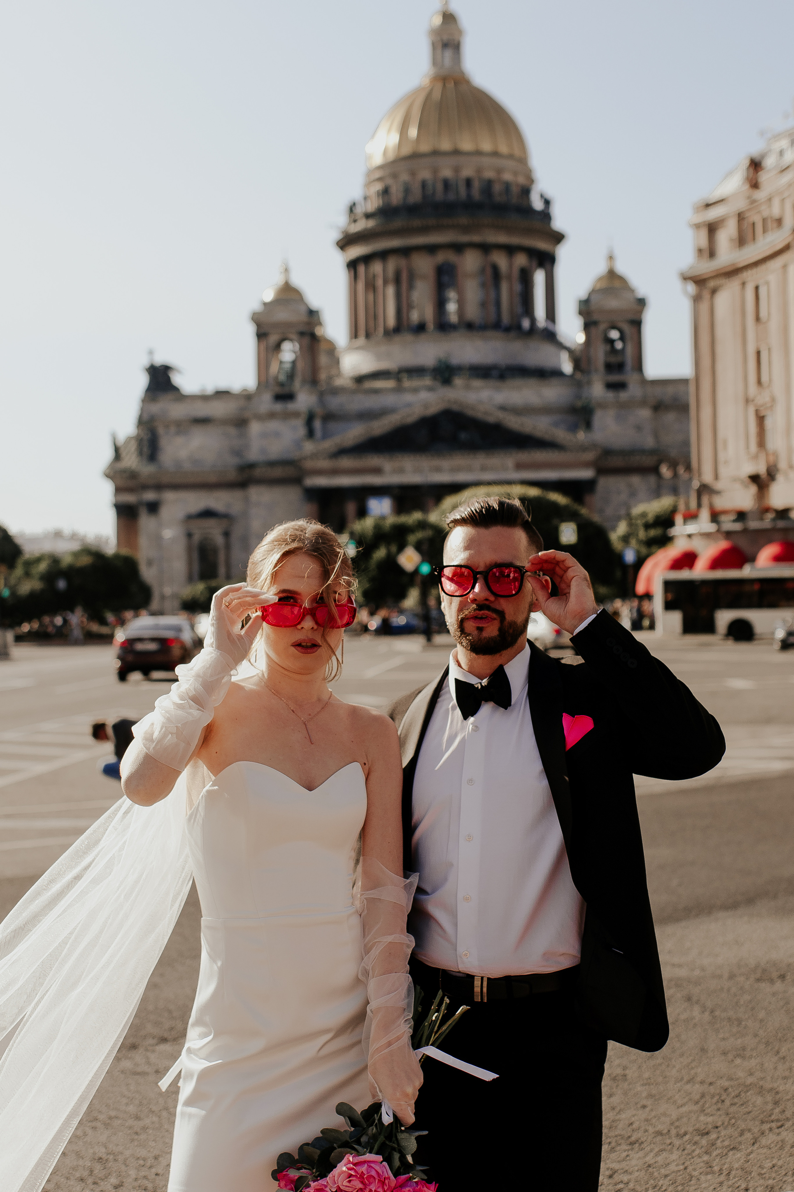 Стильная свадебная съемка с акцентом на розовое. Фотограф в Санкт-Петербурге Лиза Семченкова