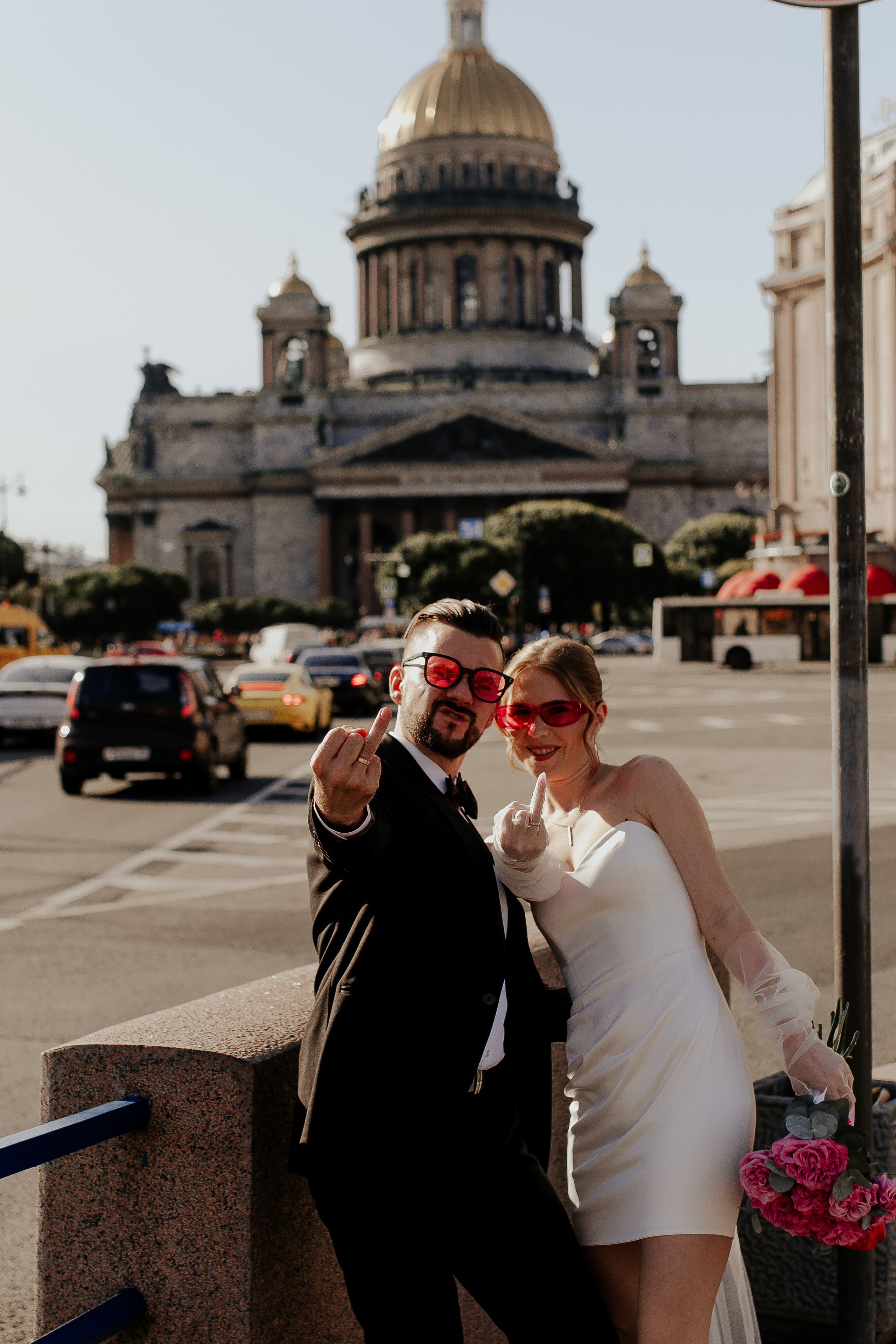 Стильная свадебная съемка с акцентом на розовое. Фотограф в Санкт-Петербурге Лиза Семченкова