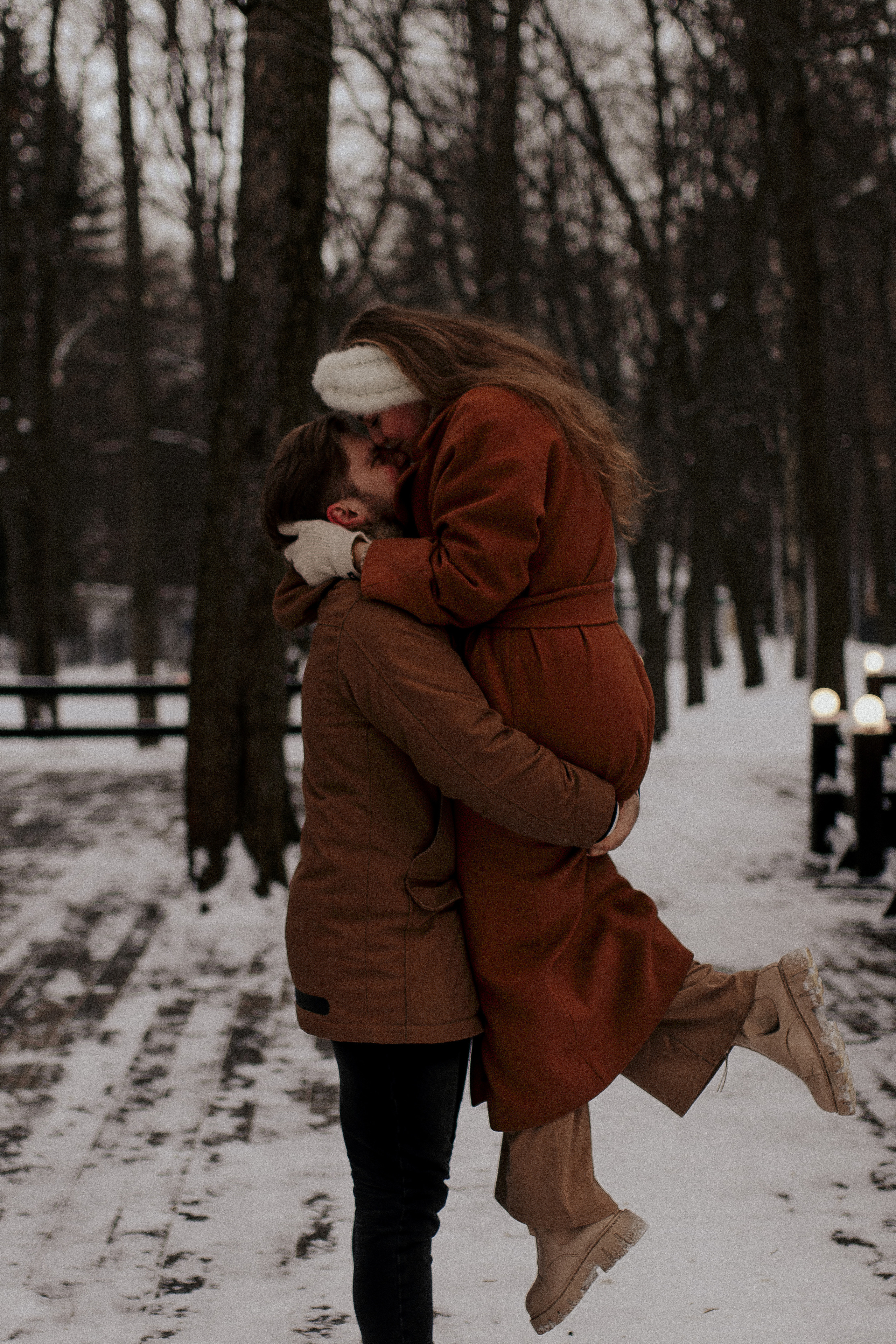 Зимняя съемка для пары. Фотограф в Санкт-Петербурге Лиза Семченкова