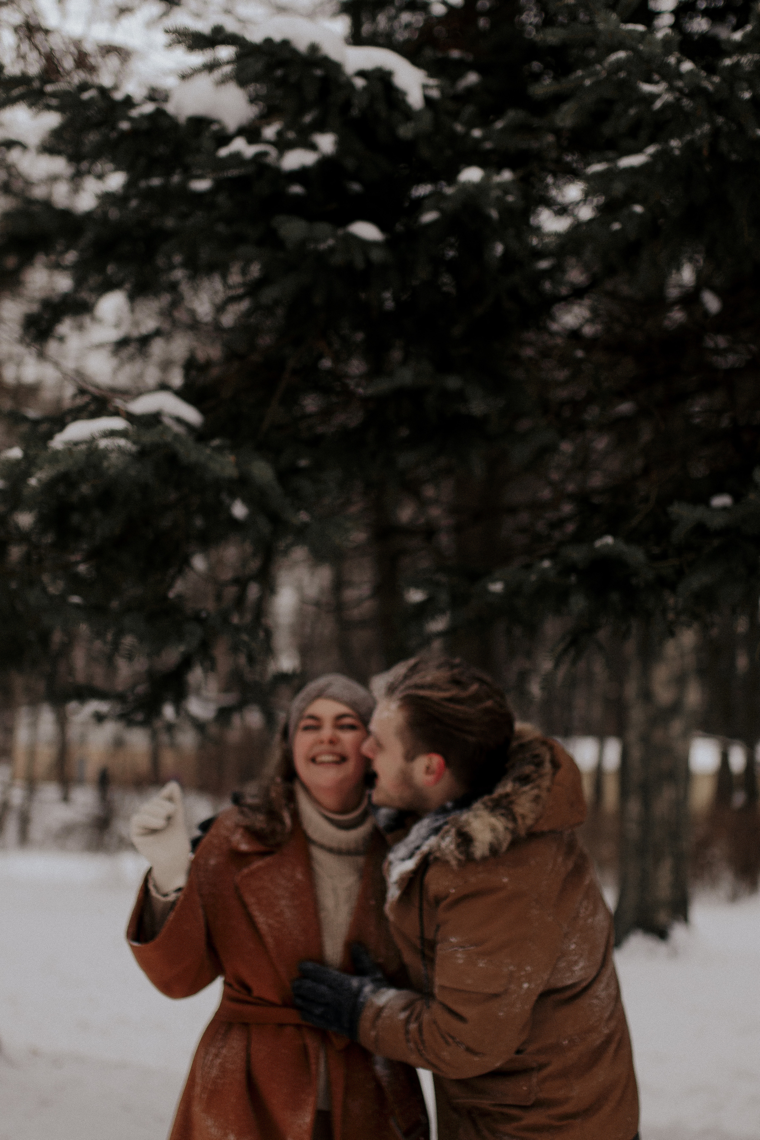 Зимняя съемка для пары. Фотограф в Санкт-Петербурге Лиза Семченкова