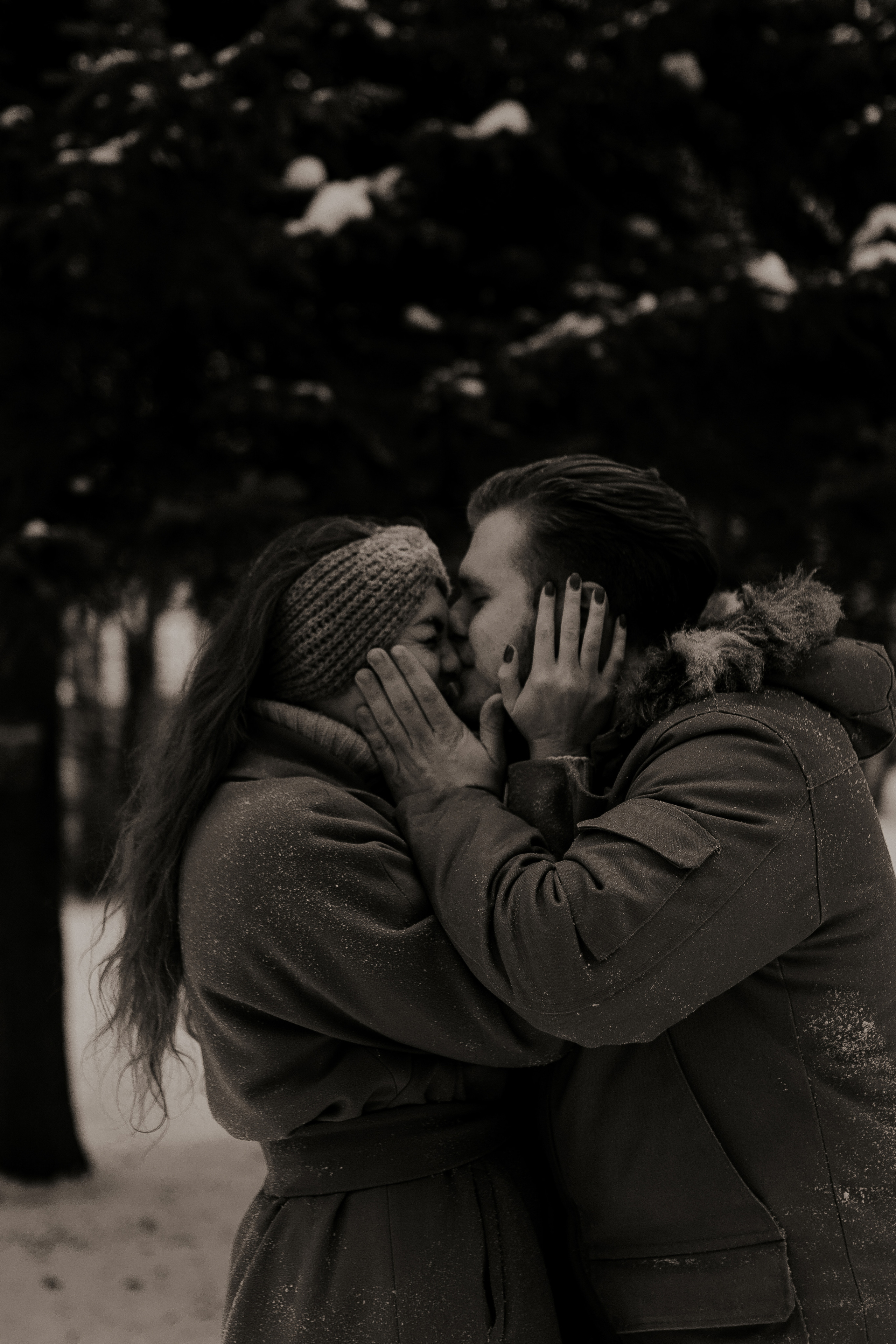 Зимняя съемка для пары. Фотограф в Санкт-Петербурге Лиза Семченкова