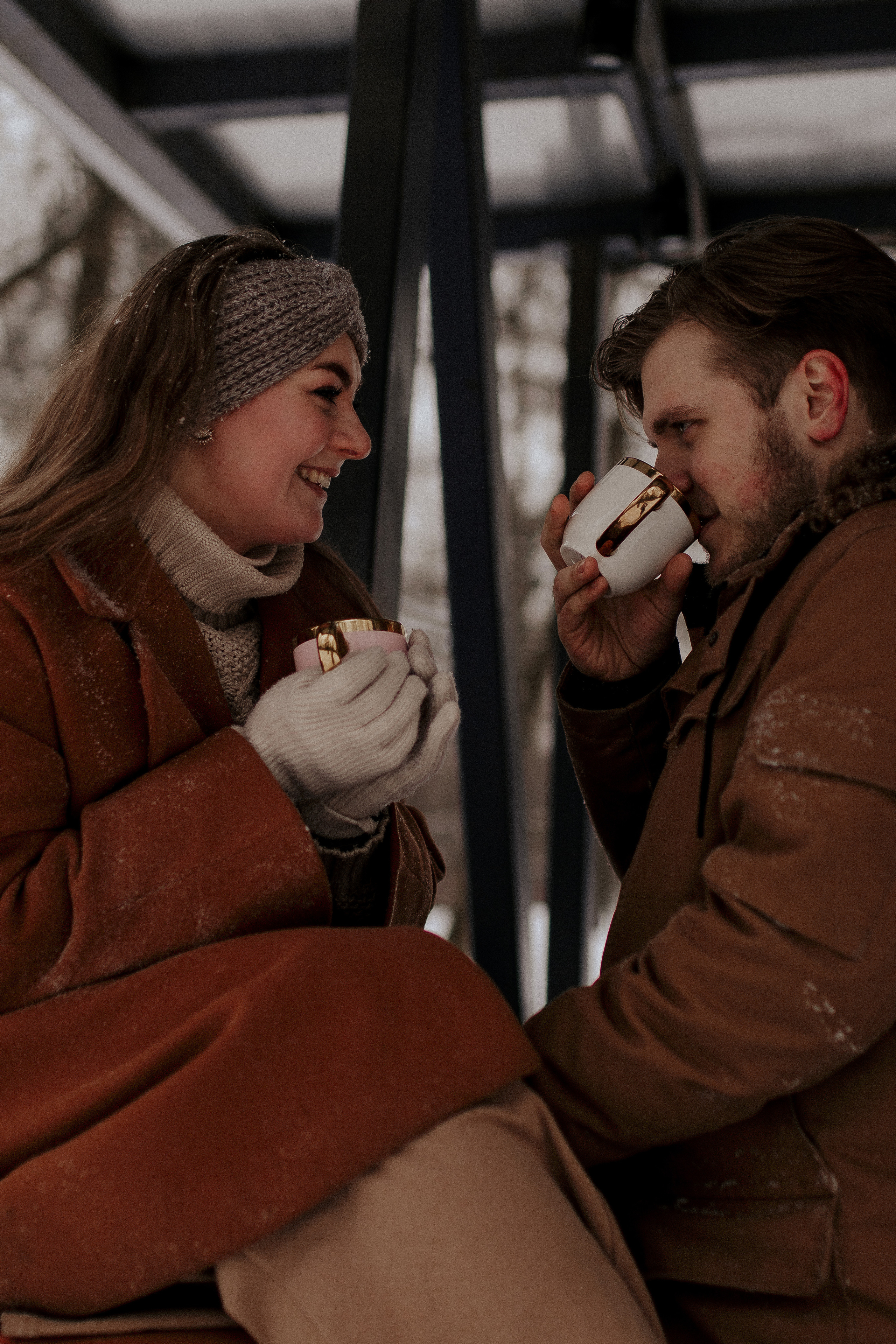 Зимняя съемка для пары. Фотограф в Санкт-Петербурге Лиза Семченкова