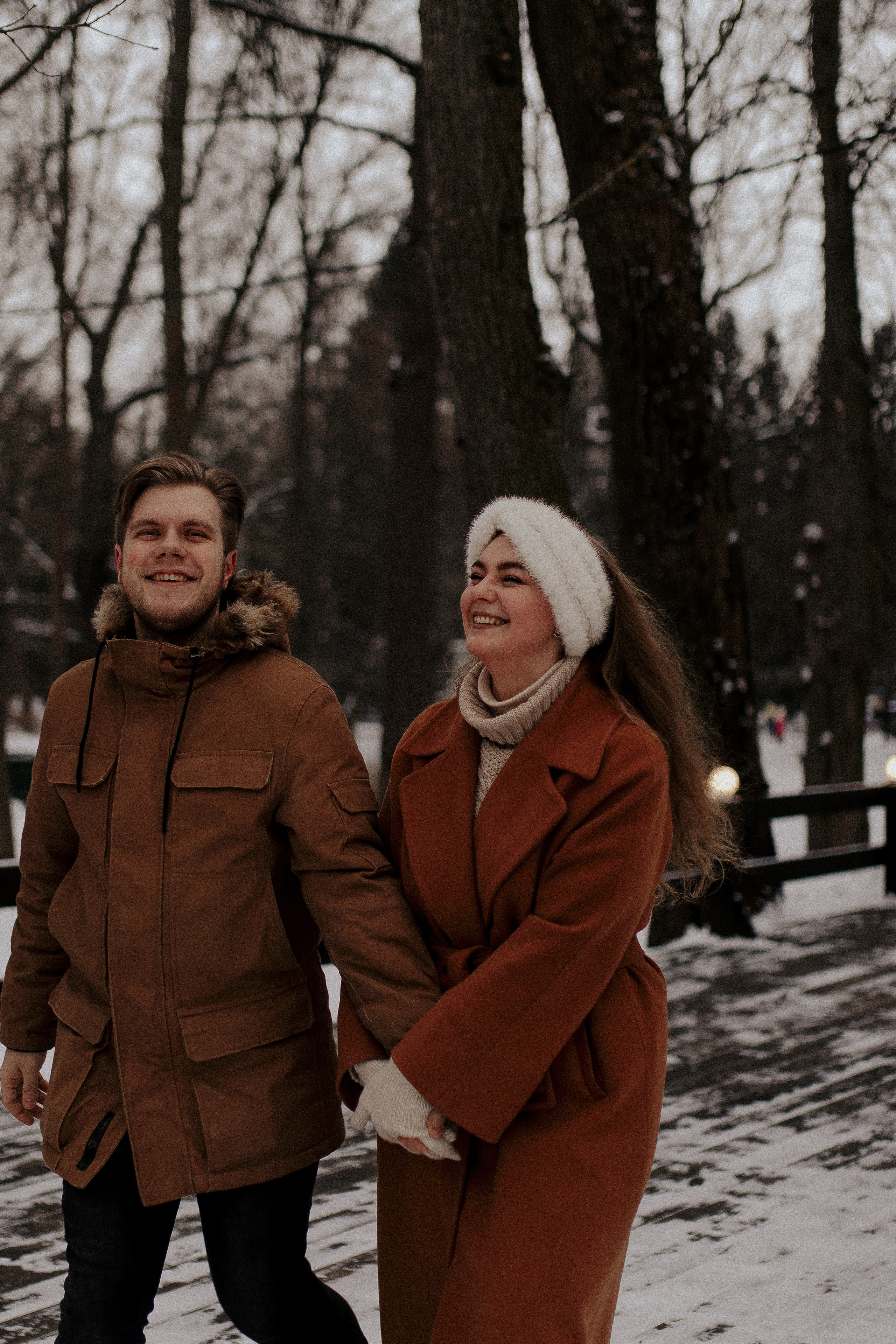 Зимняя съемка для пары. Фотограф в Санкт-Петербурге Лиза Семченкова