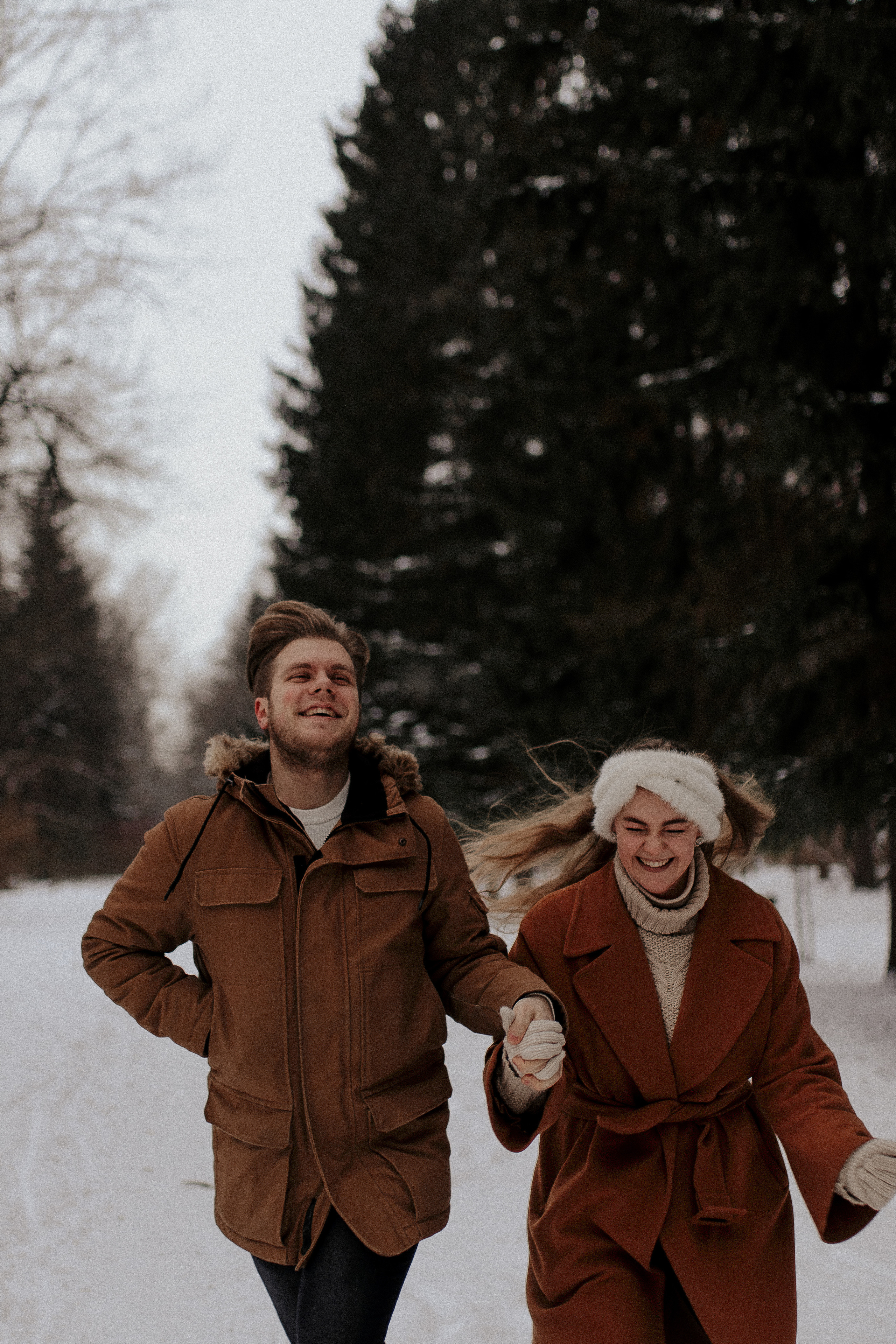 Зимняя съемка для пары. Фотограф в Санкт-Петербурге Лиза Семченкова