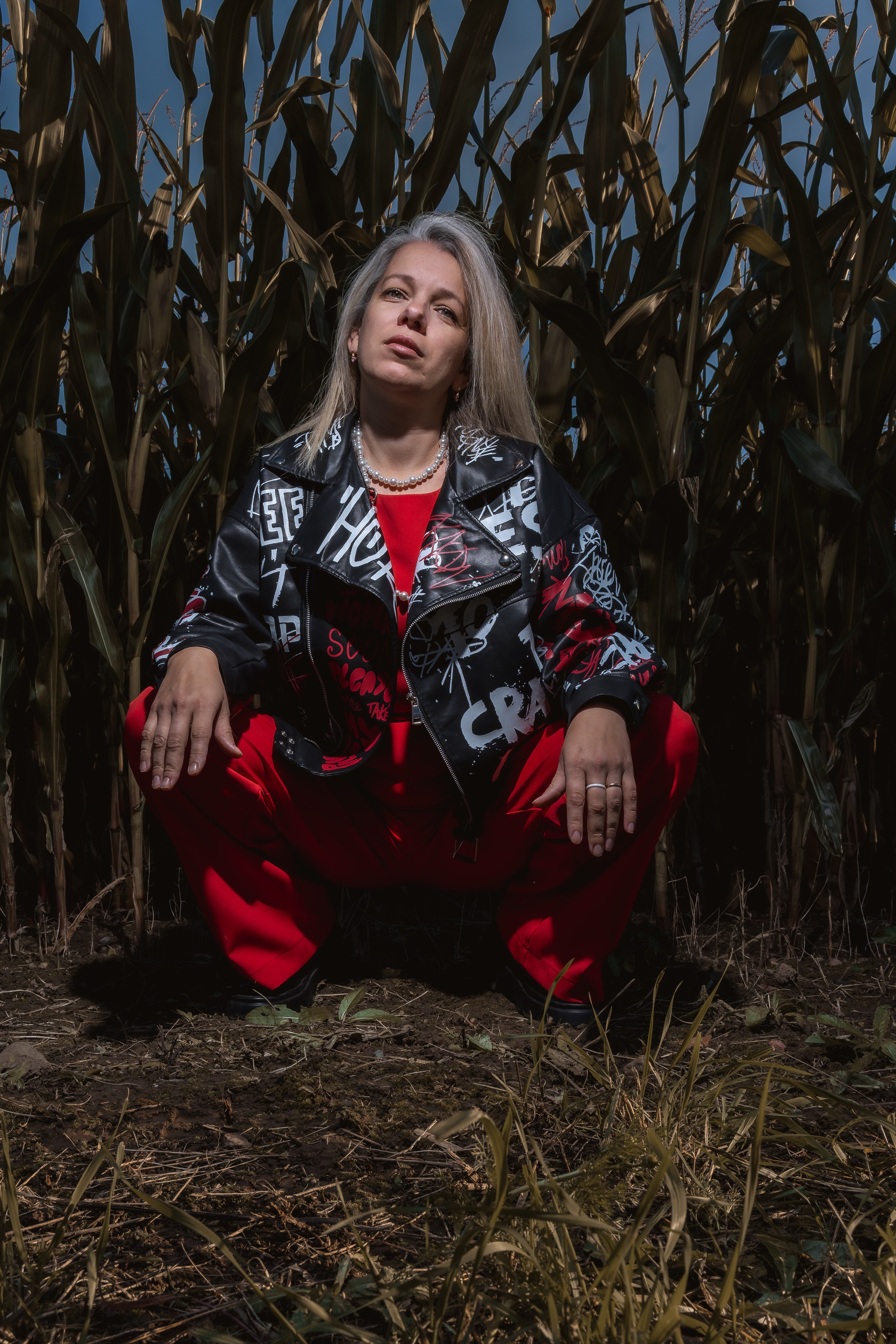 девушка в кукурузе