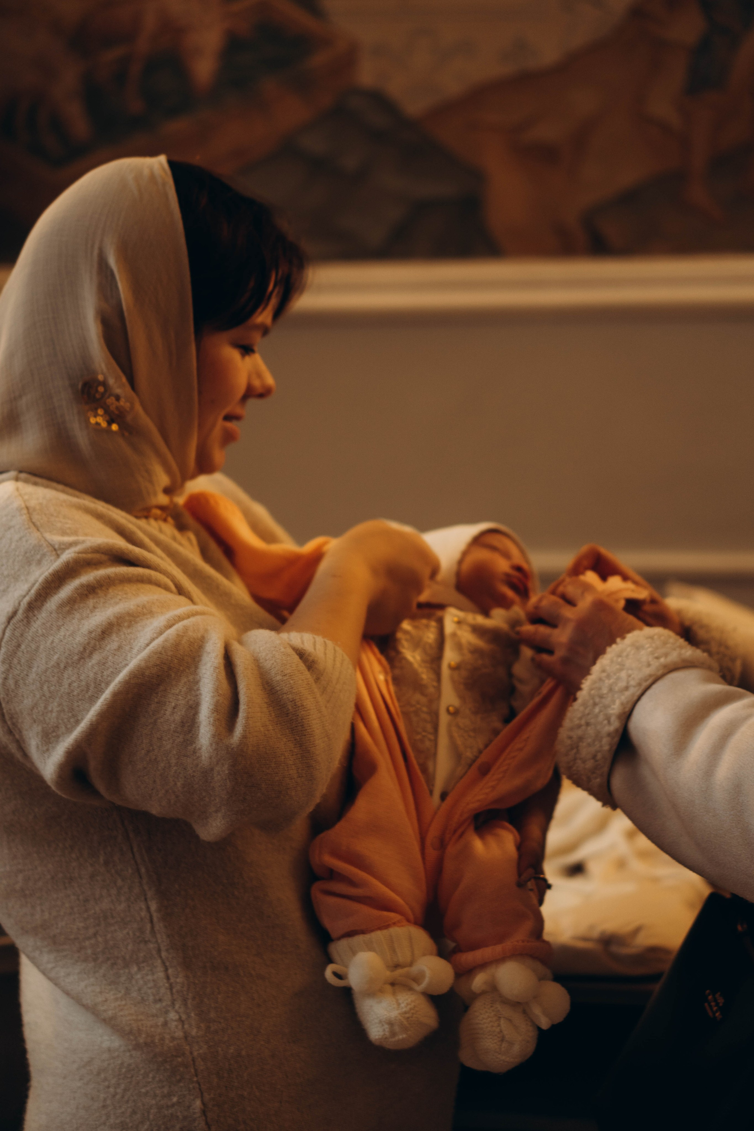 Крещение Евы Храм Живоначальной Троицы в Борисово. Фотограф Москва Валерия Веденина