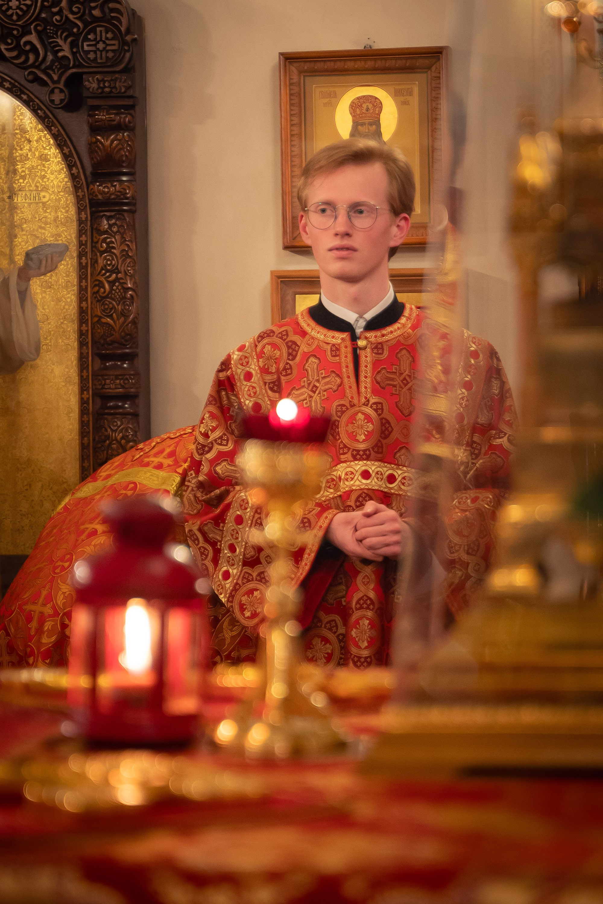 Богородский храм. Пасха. Полунощница, Божественная литургия. Антон и Татьяна Денисенко — В храме