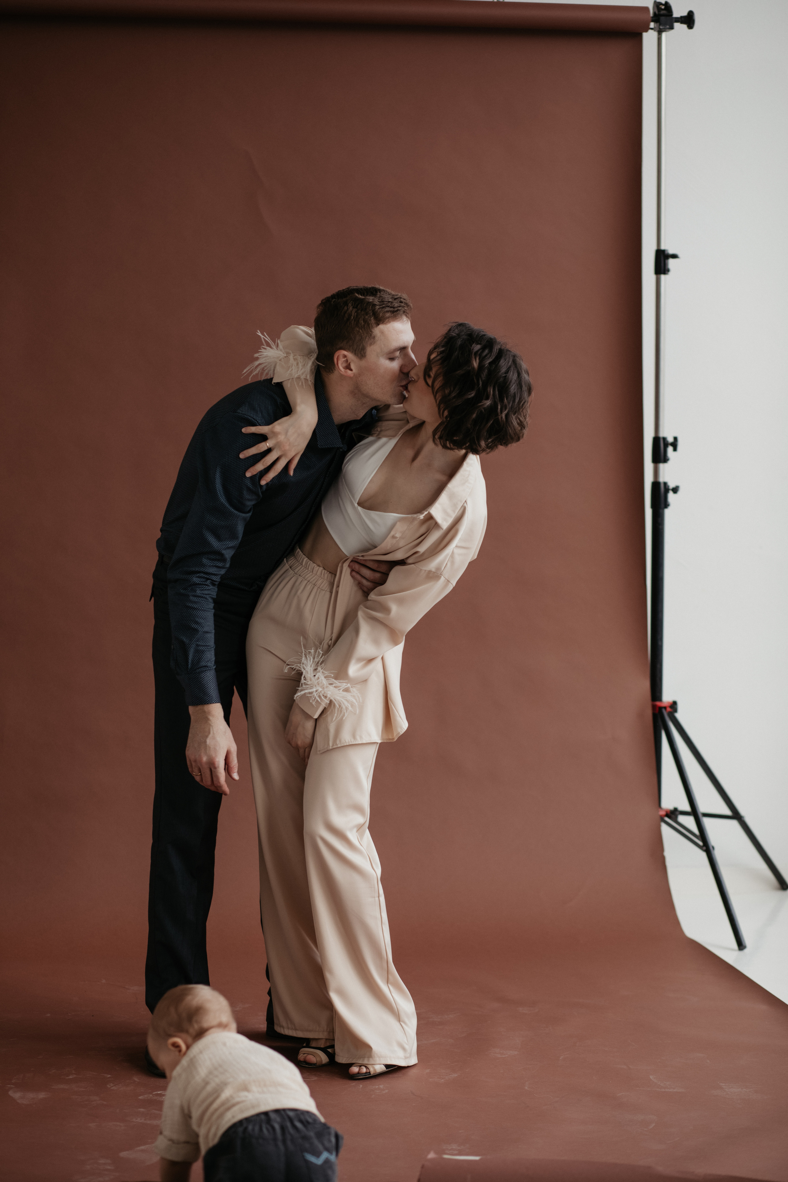 Семейная фотосессий в студии. Фотограф из Санкт-Петербурга Оксана Валковая. Женский портрет. Портрет