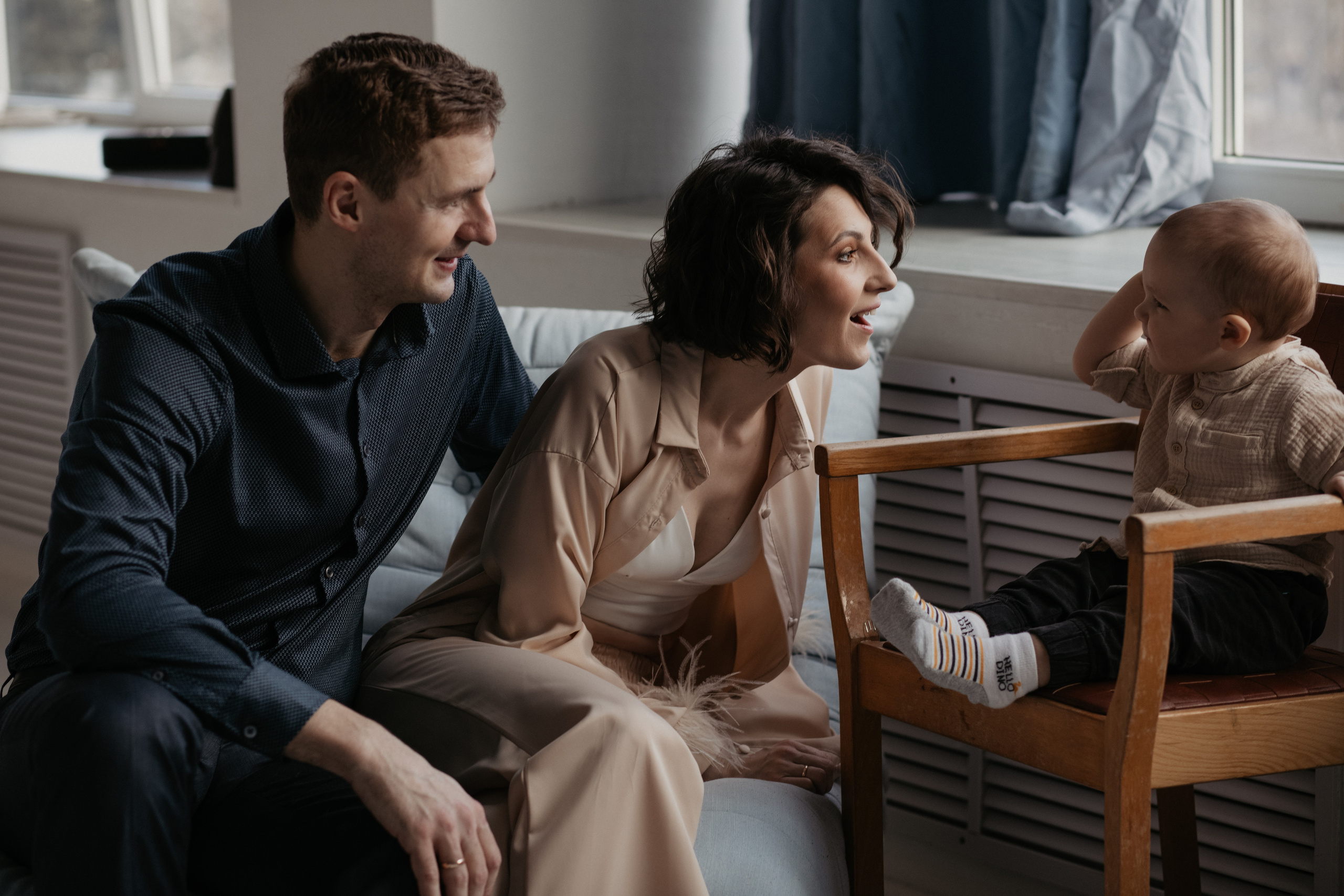 Семейная фотосессий в студии. Фотограф из Санкт-Петербурга Оксана Валковая. Женский портрет. Портрет