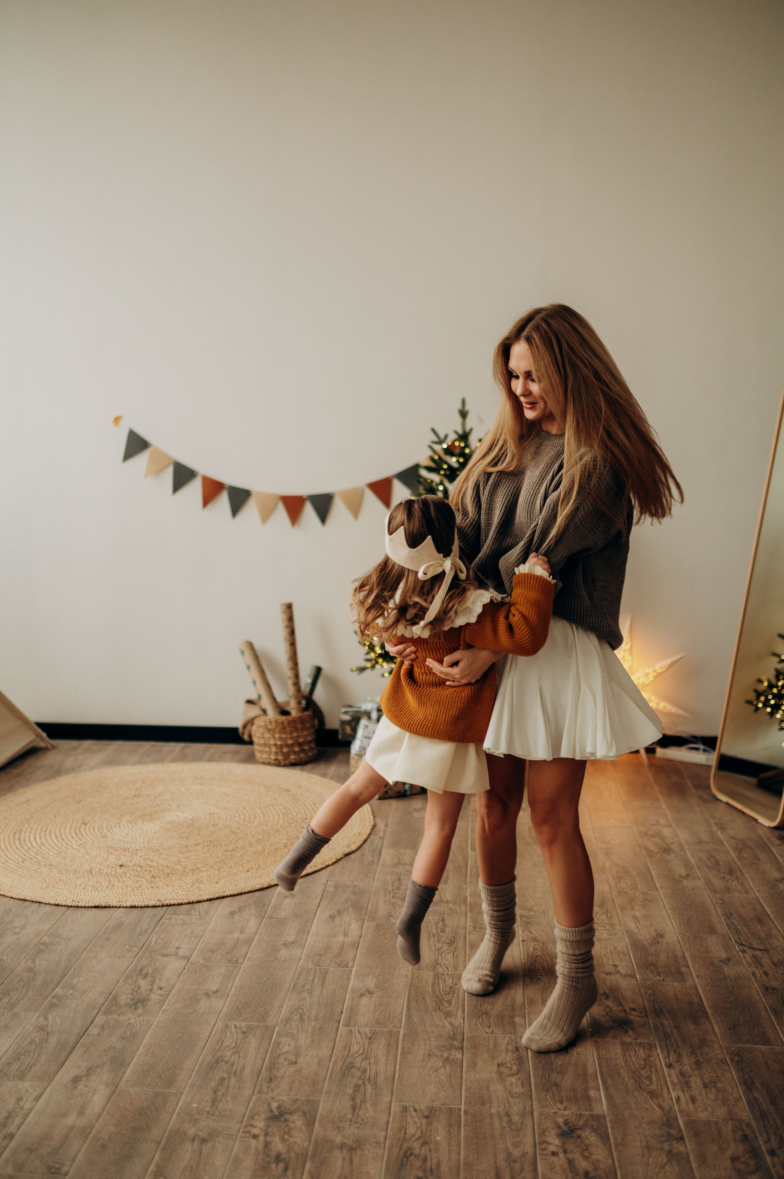 Семейная новогодняя фотосессия в студии. Семейный фотограф в Домодедово и Москве Елена Пичугина