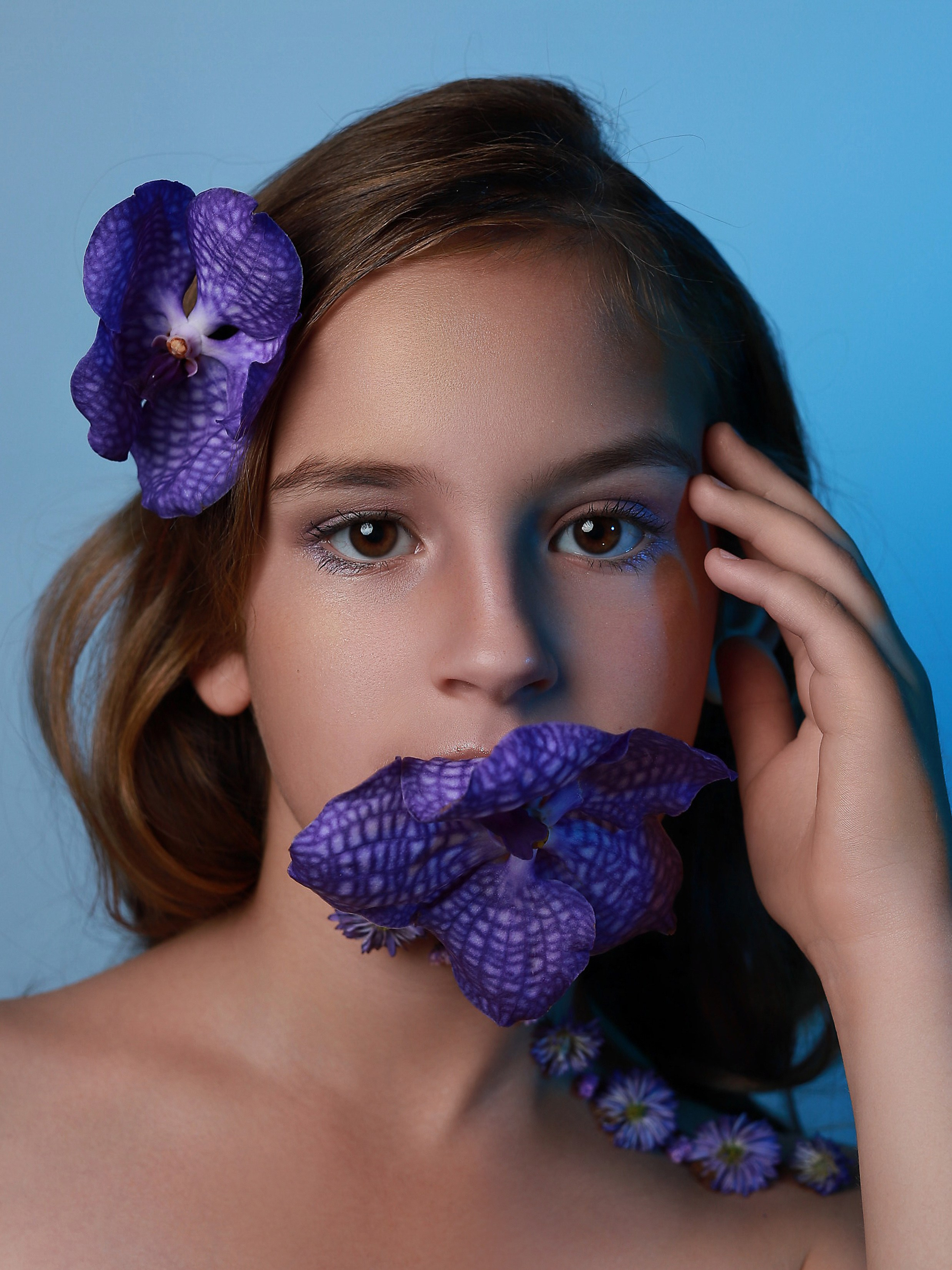 Портреты с цветами. Фотограф Юлия Мальцева