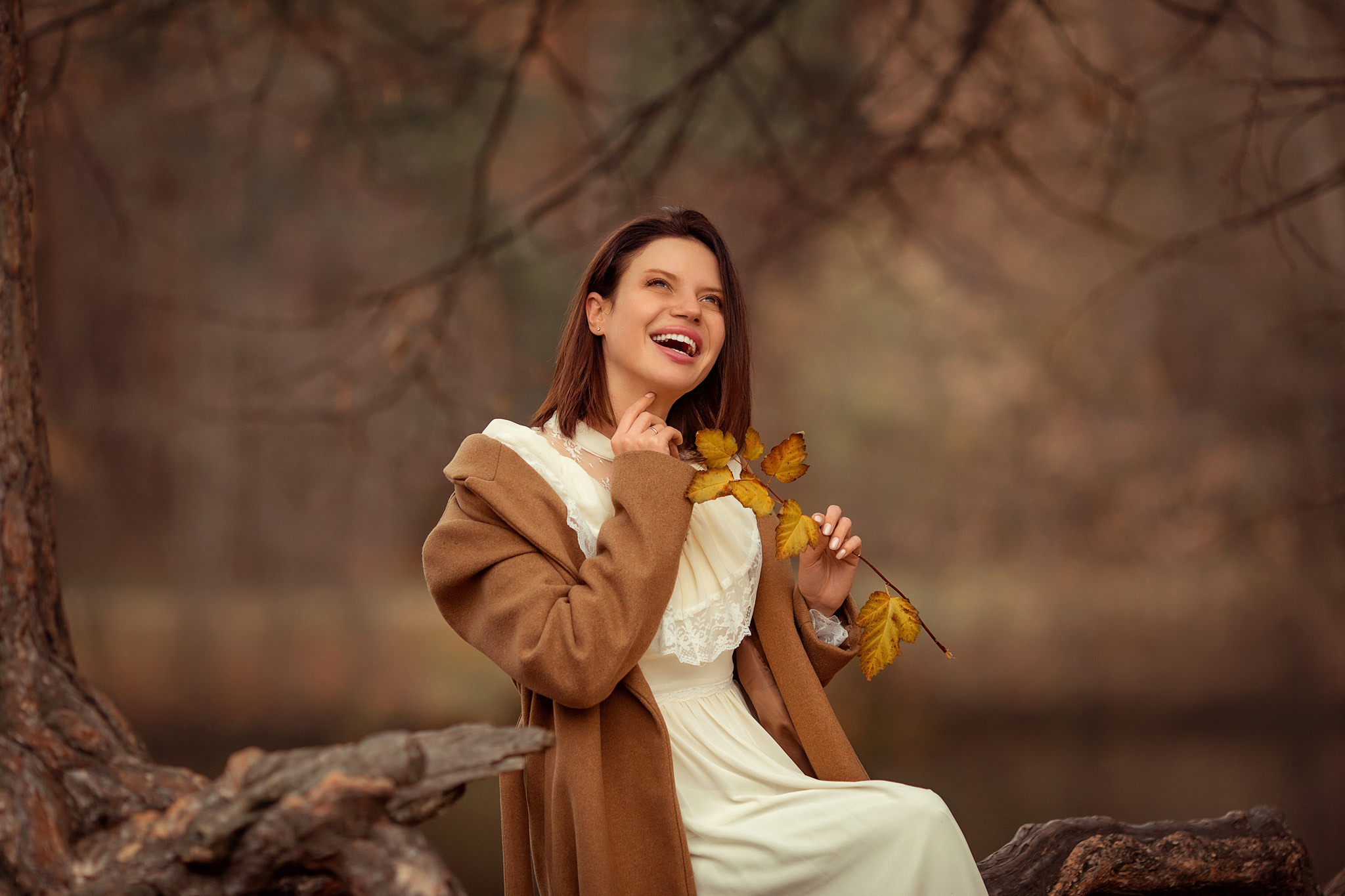 Татьяна с лисом Твиксом. Детский и семейный фотограф с животными в Москве Гурьева Надежда