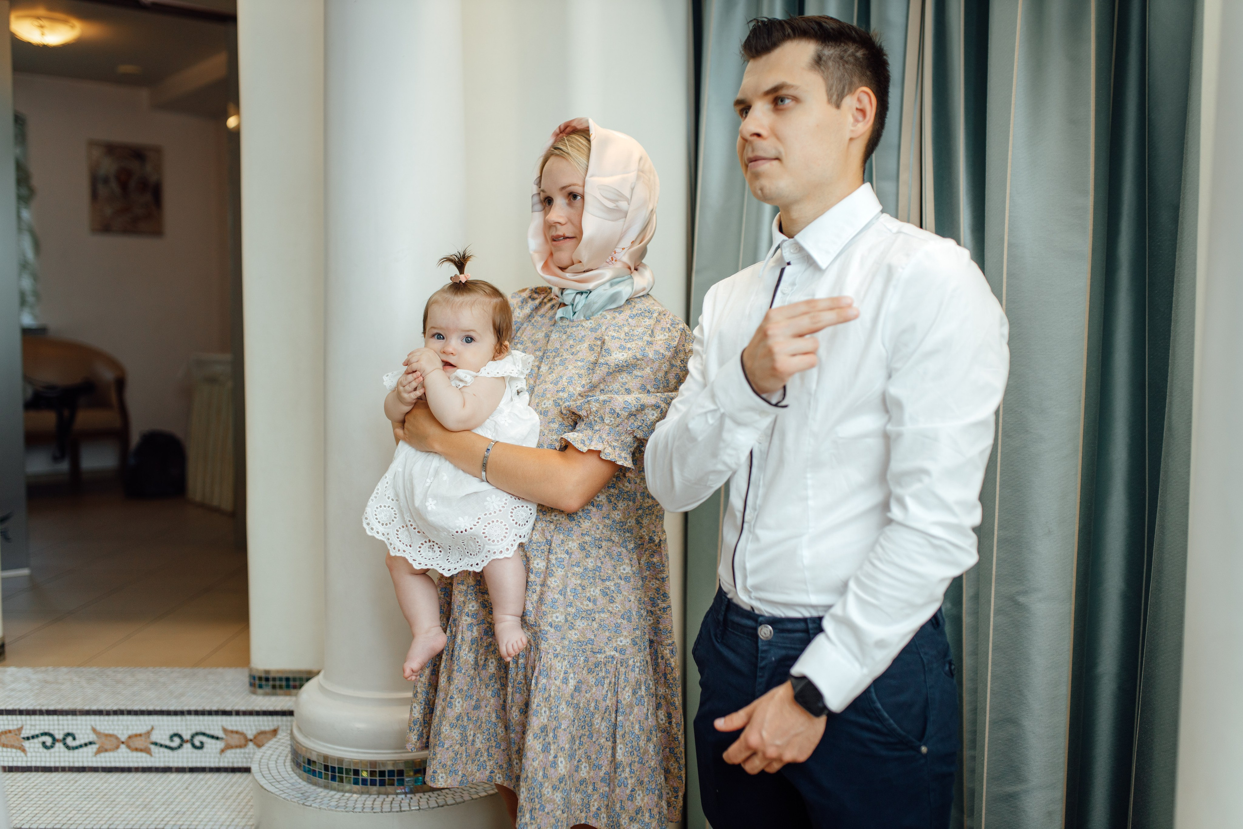 Крещение Аделины, храм Святой Троицы, июль 2024