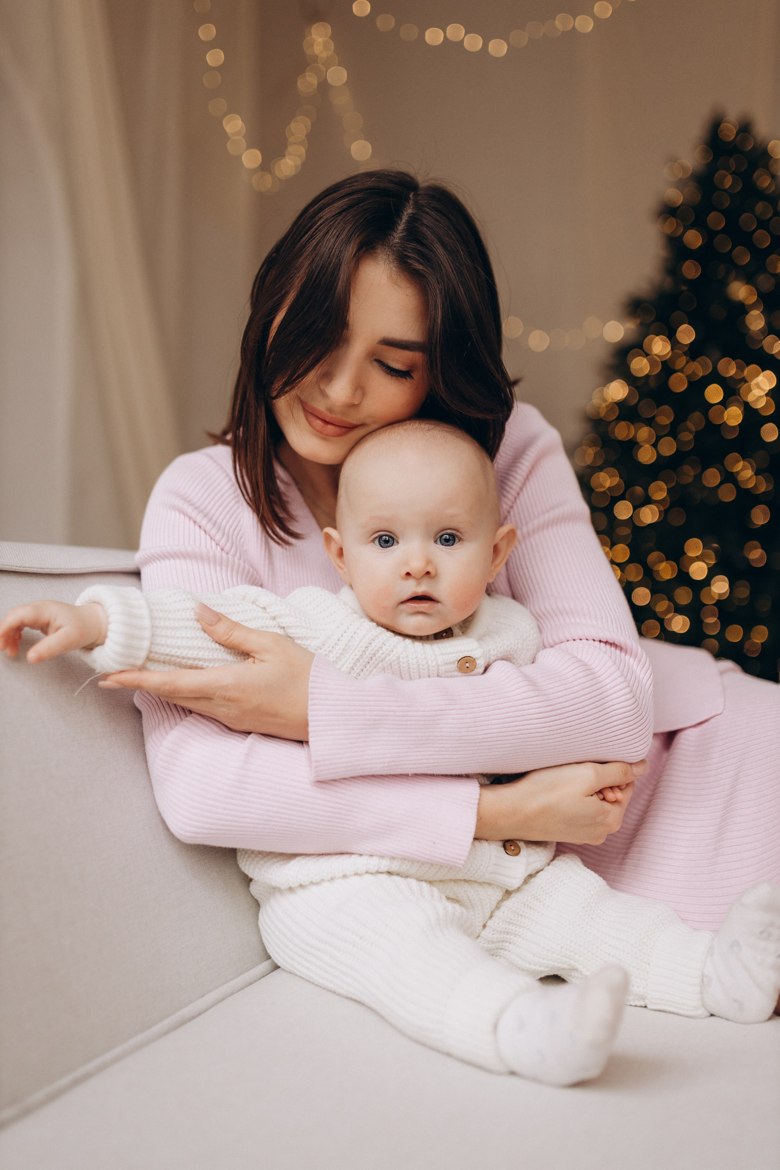 Новогодняя фотосессия с малышкой в студии. Семейный фотограф в Самаре Елена Ефимова