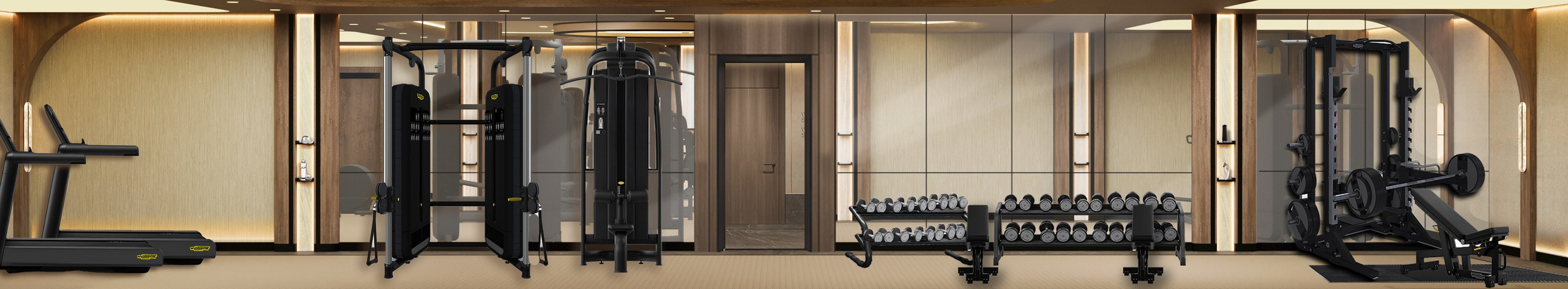 Спортзал Сочи апарт-отель. Дизайнер интерьера в Москве Екатерина Шаймердинова