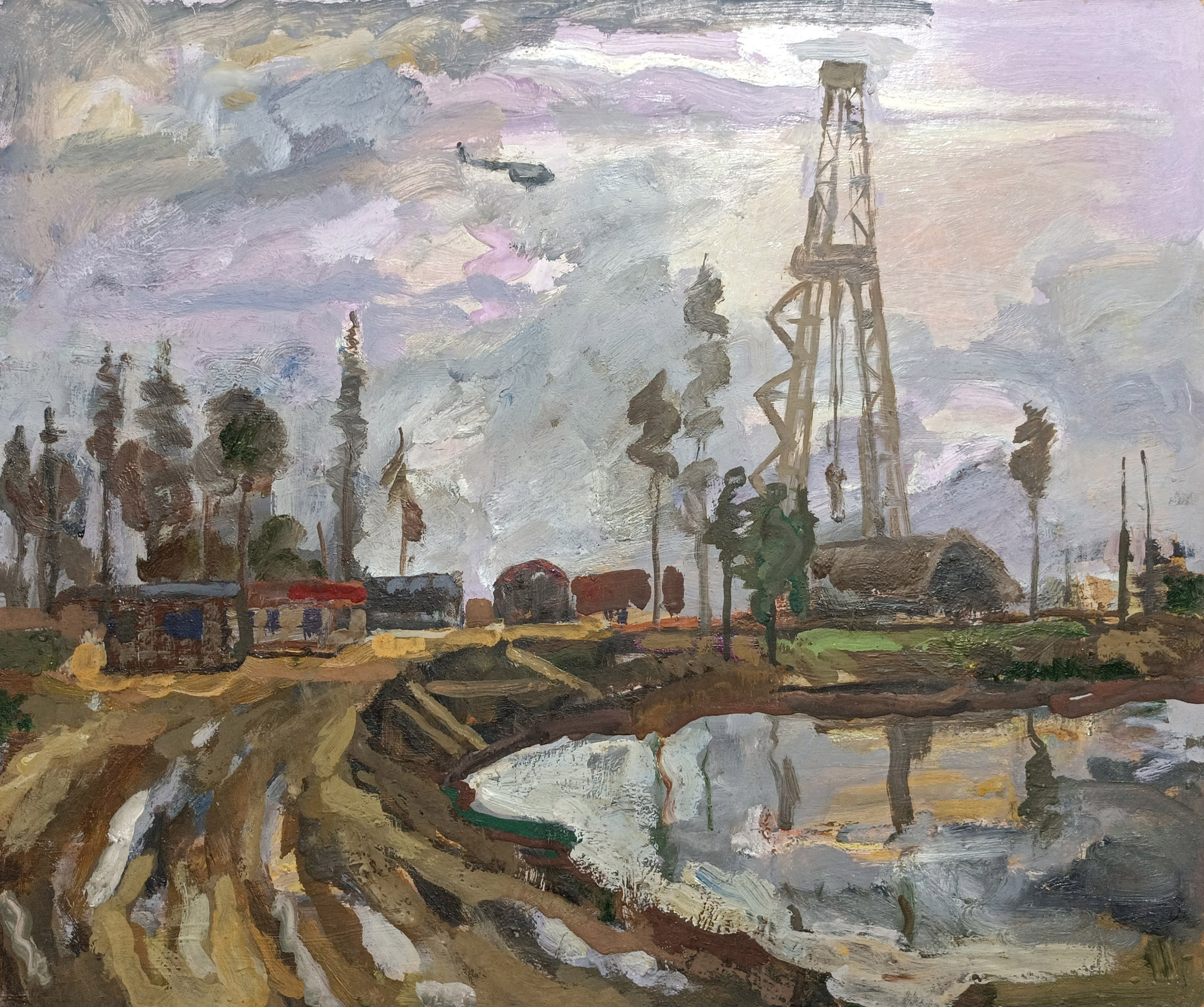 «Буровая» 1977 год. Художник Величко Вадим Семёнович