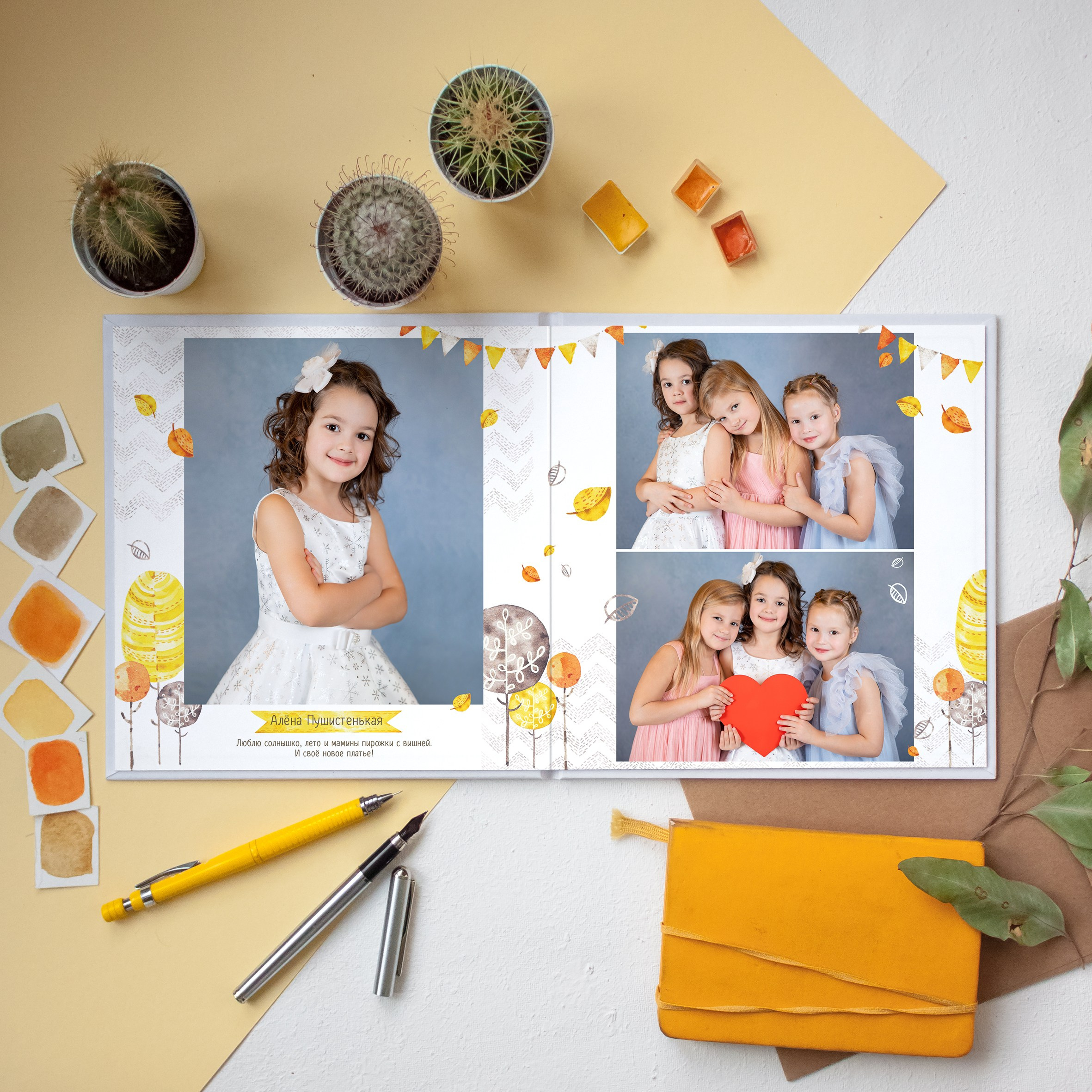 Дизайн «Ушастики» 20×20. Выпускные альбомы СПБ для садов и школ | Фотограф Олька Евченко