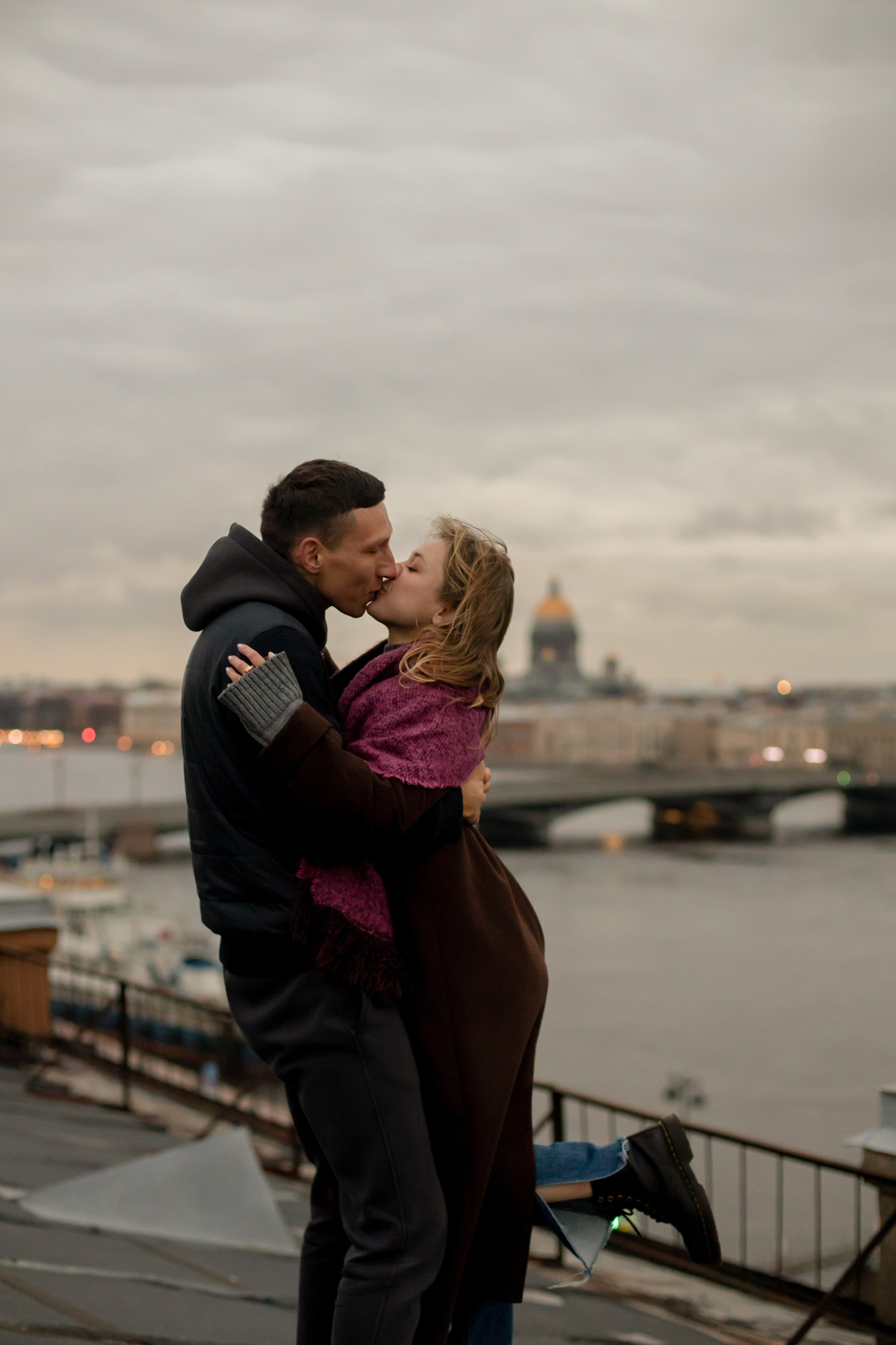 Лав стори на крыше. Свадебный и семейный фотограф в Москве Диана Левченко