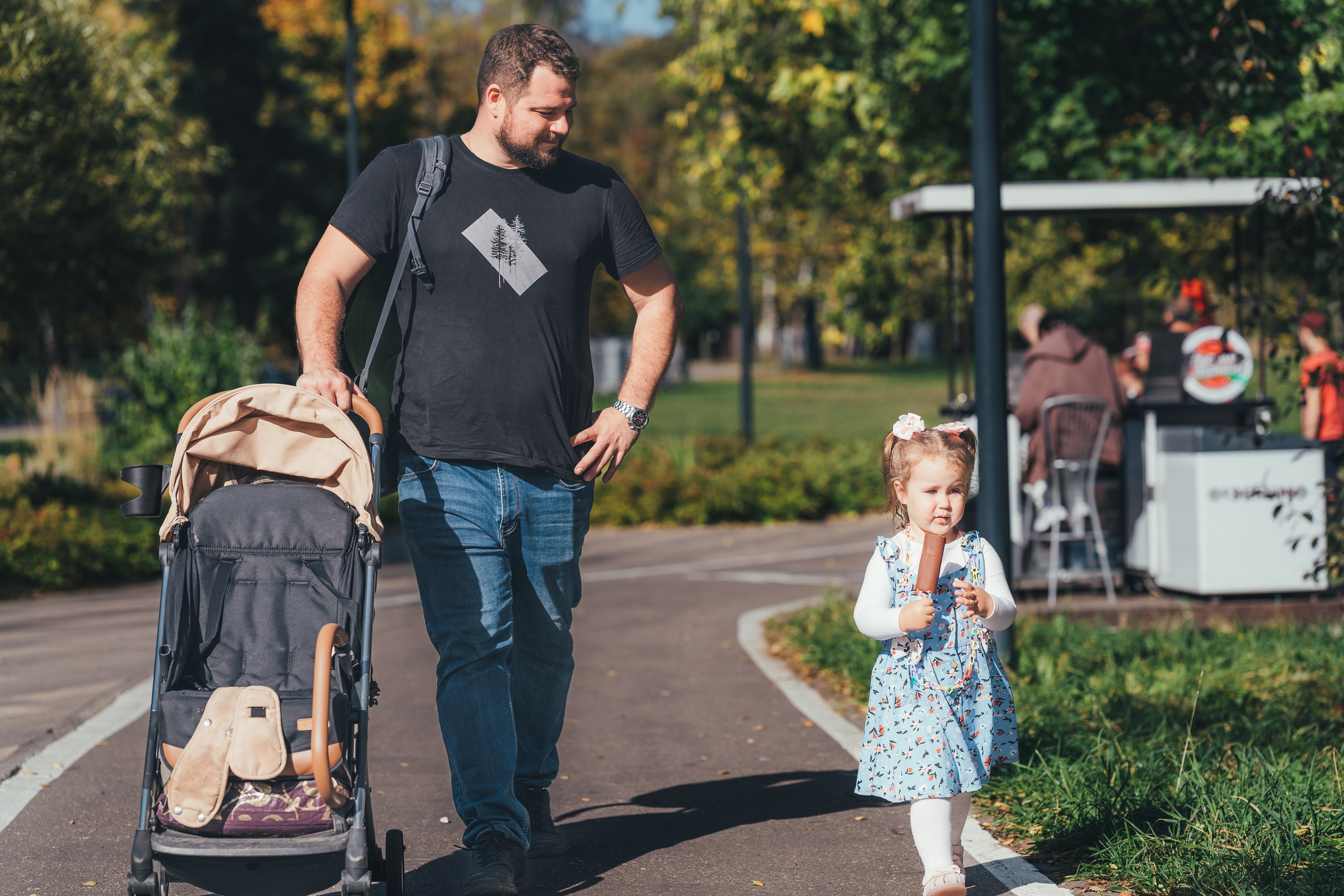 Денис с дочкой, Балашиха, парк Пехорка. Наталья Дукалова фотограф Щелково Королев Пушкино Москва Балашиха