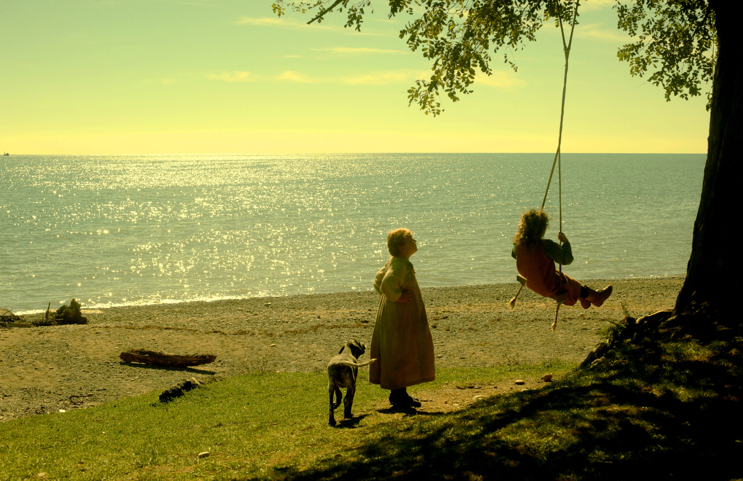 Кинематографическая съемка. Старик и дети. Ekaterina Beridze