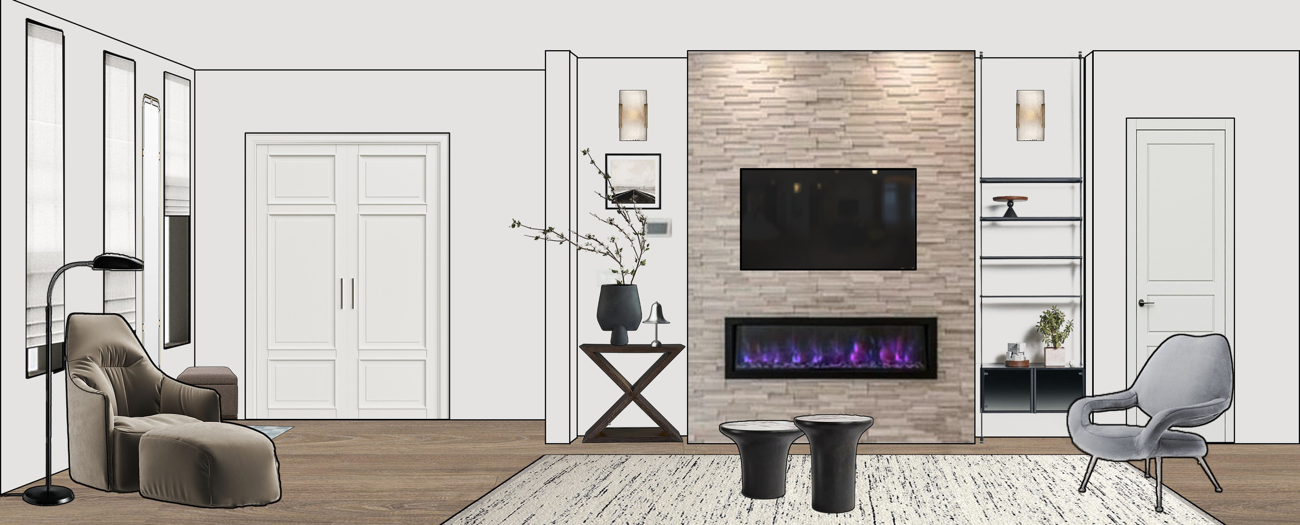 Various projects for decorating individual rooms. SHAIMERDINOVA INTERIORS