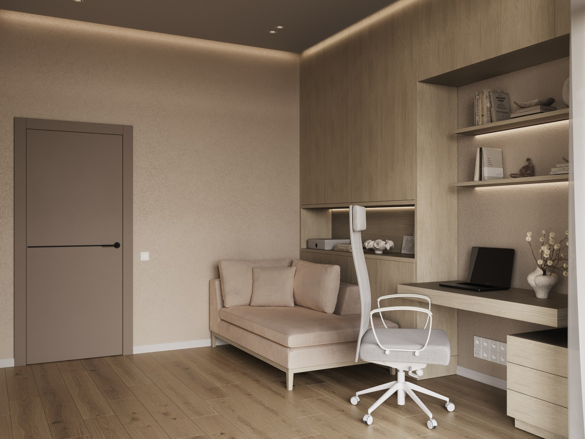 Дом в стиле Джапанди, 190 м². Дизайнер интерьера, Санкт-Петербург