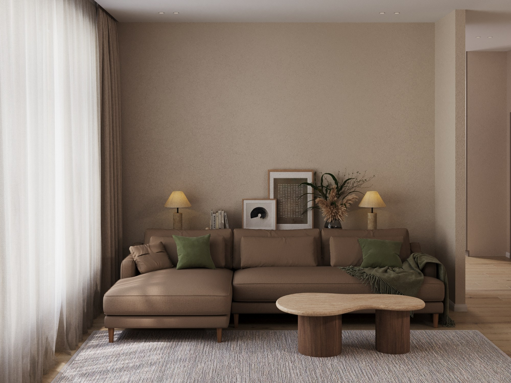 Дом в стиле Джапанди, 190 м². Дизайнер интерьера, Санкт-Петербург