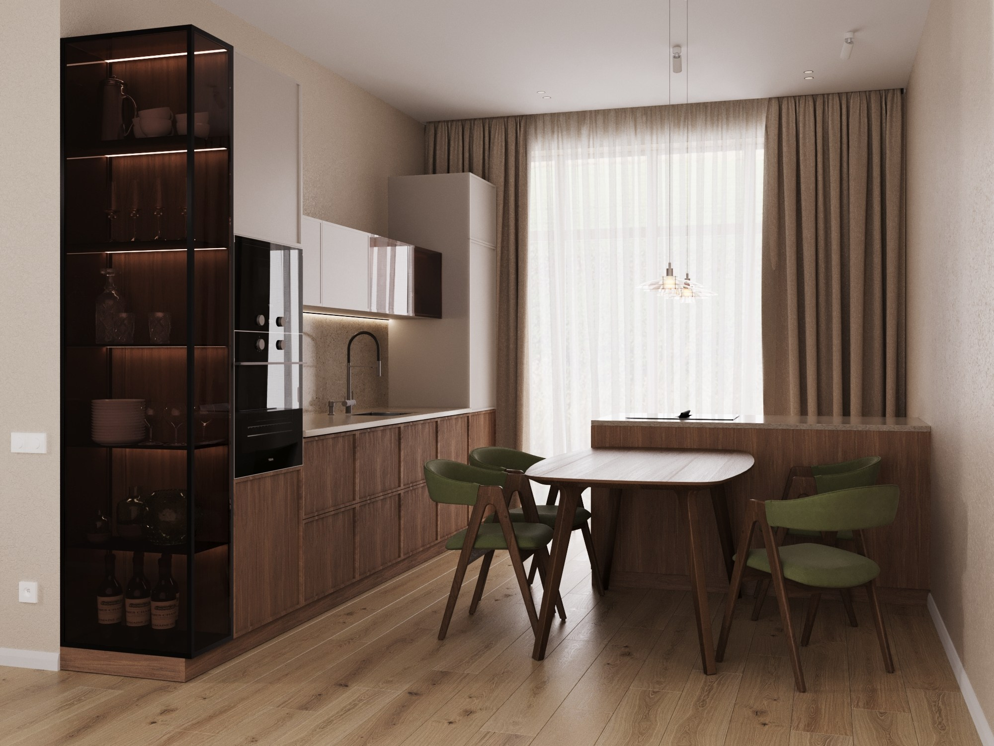 Дом в стиле Джапанди, 190 м². Дизайнер интерьера, Санкт-Петербург