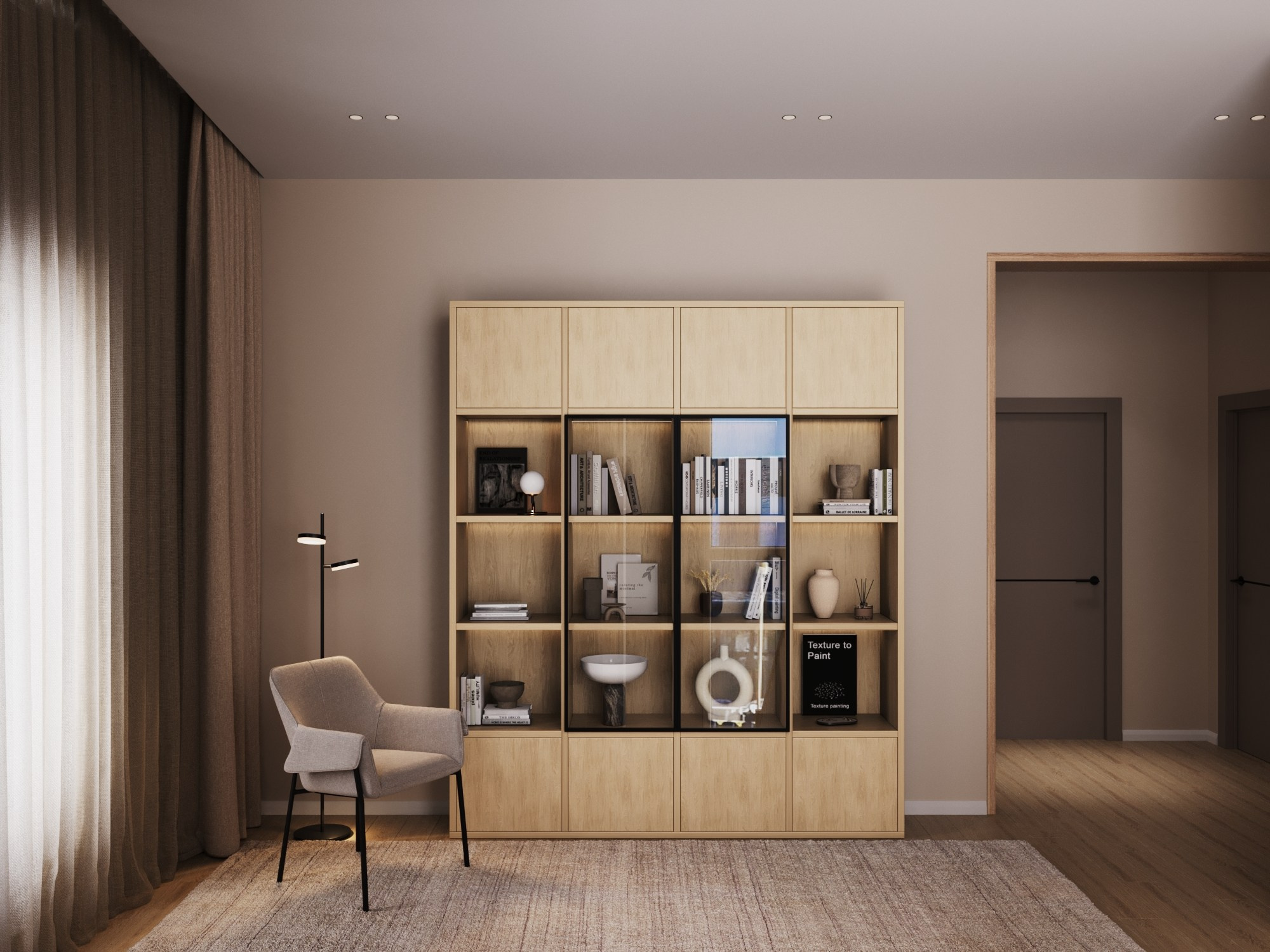 Дом в стиле Джапанди, 190 м². Дизайнер интерьера, Санкт-Петербург