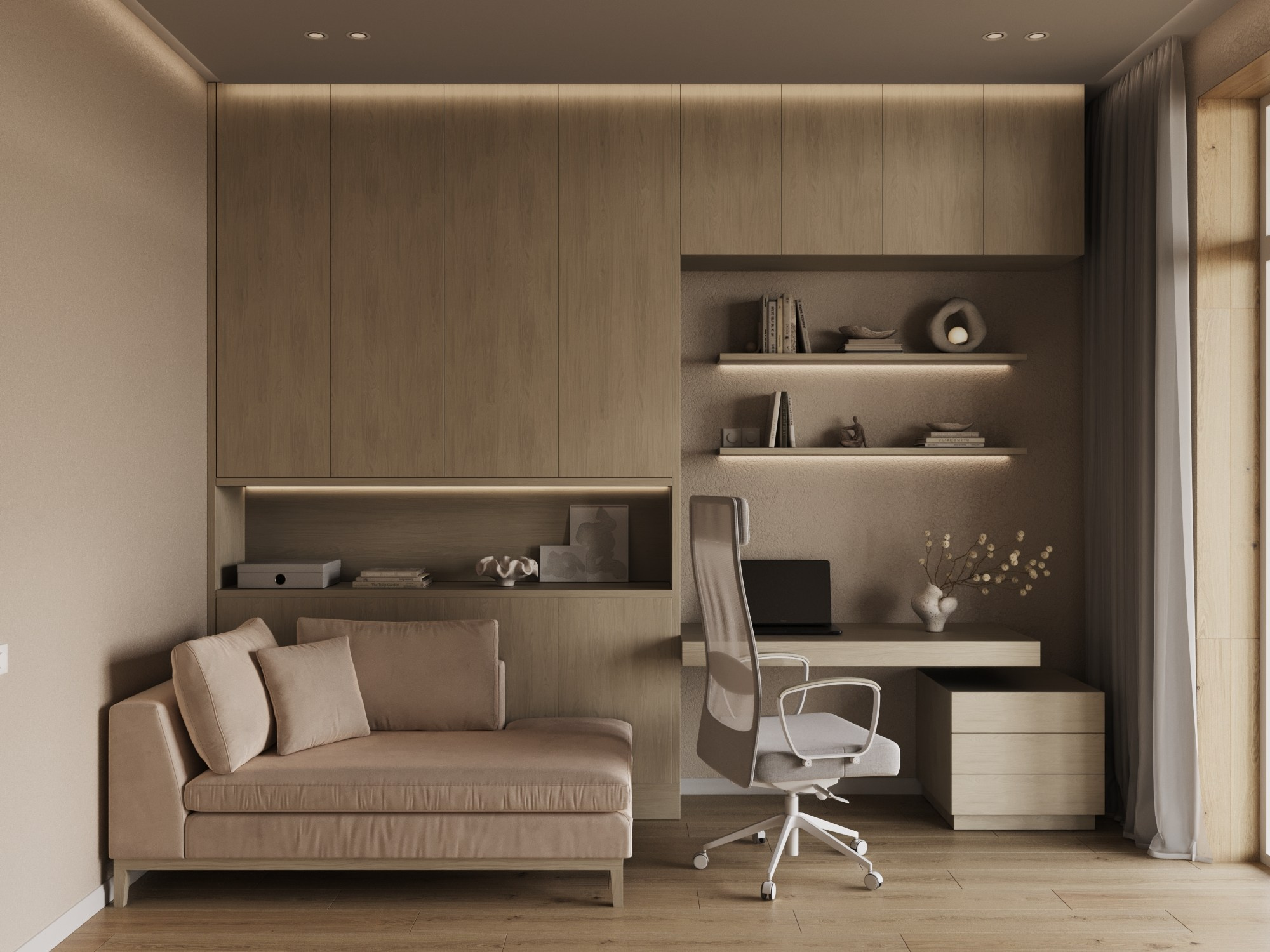 Дом в стиле Джапанди, 190 м². Дизайнер интерьера, Санкт-Петербург