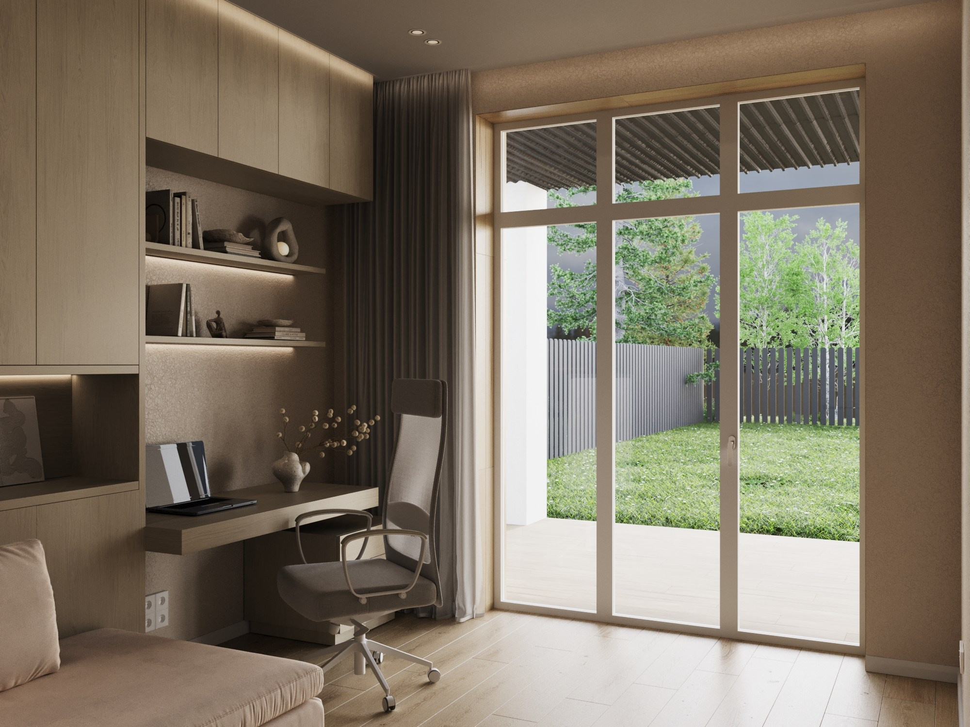 Дом в стиле Джапанди, 190 м². Дизайнер интерьера, Санкт-Петербург