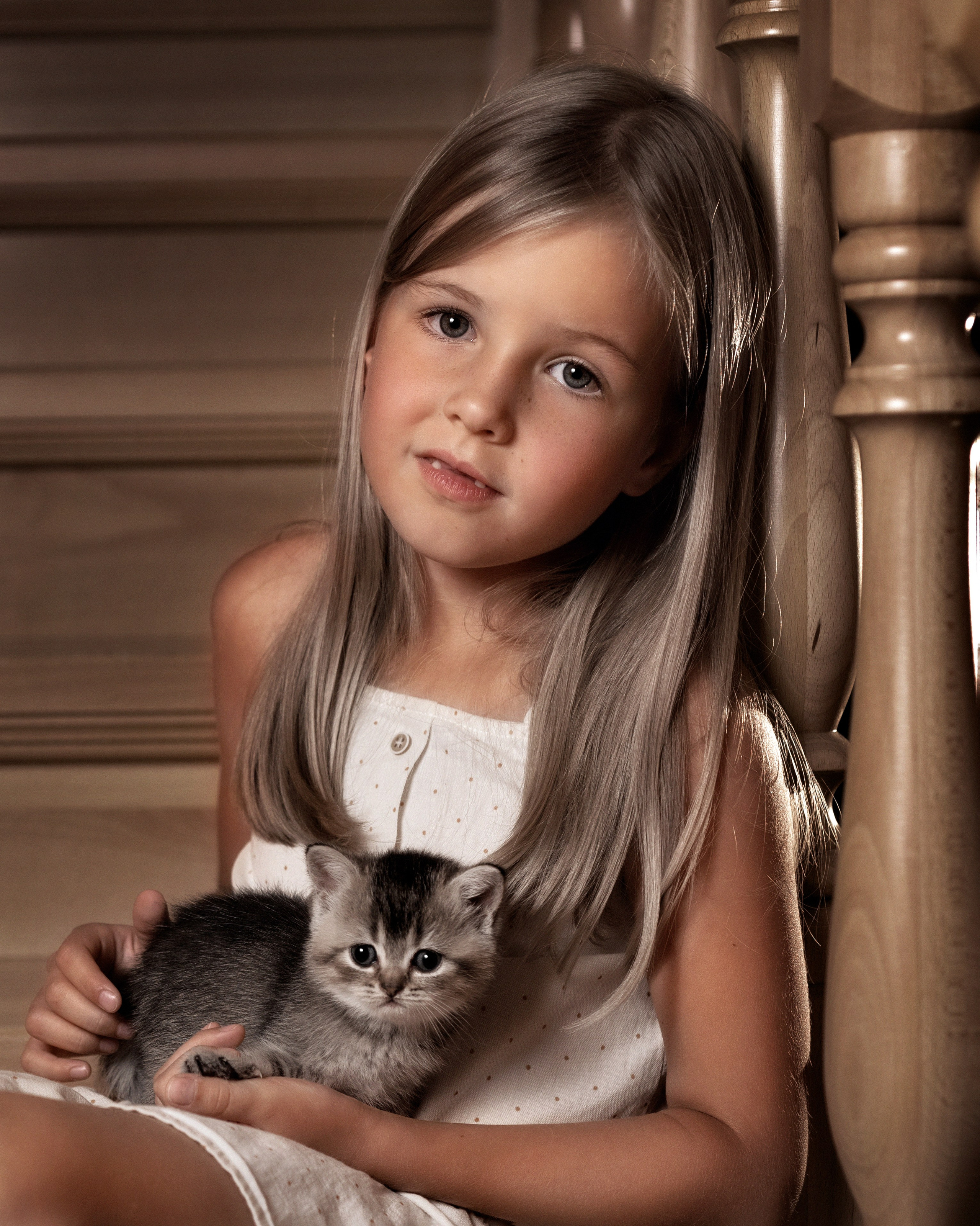 Лена и котята. Фотограф Саратов Юлия Петрова